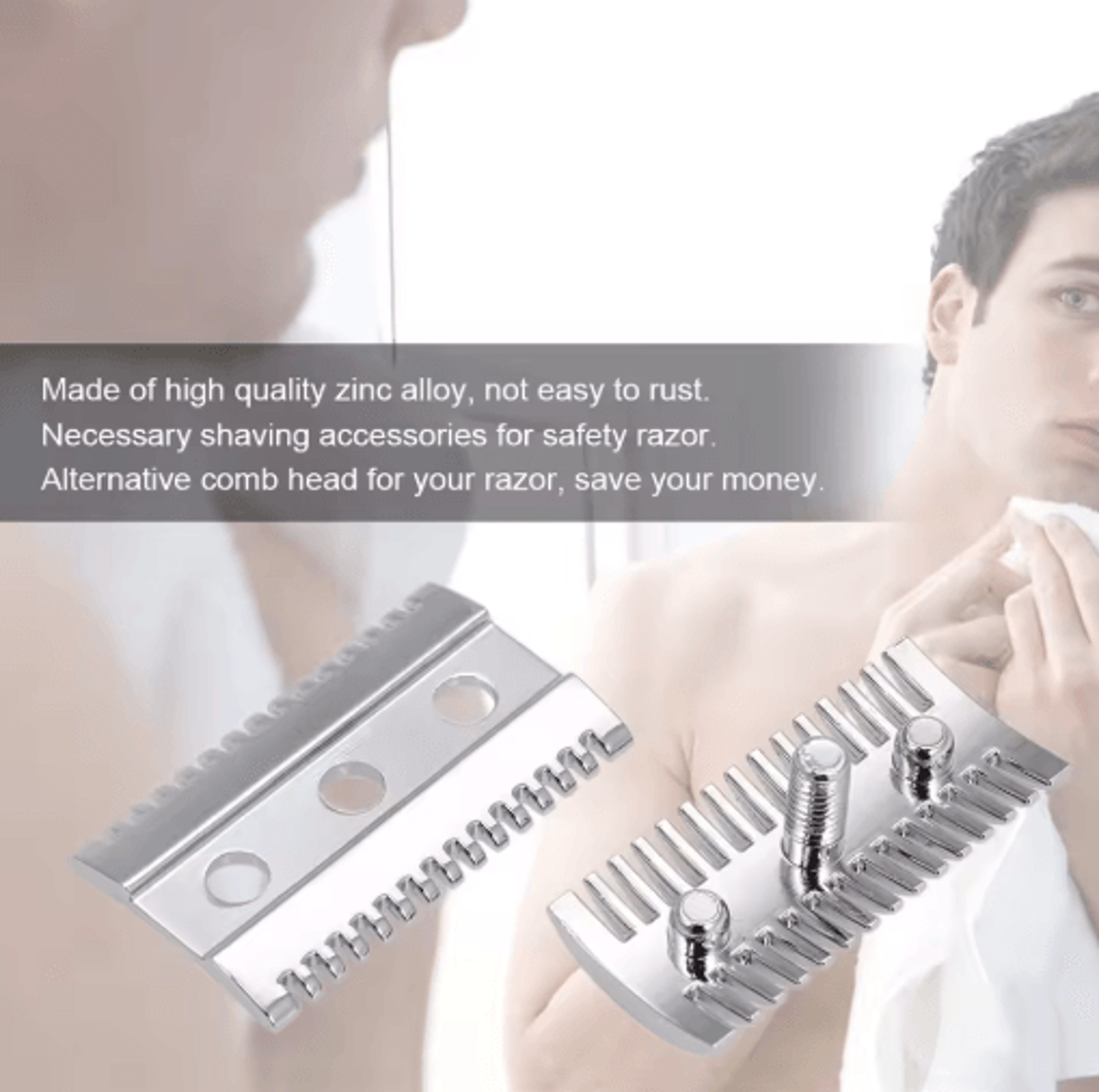 Double Edge Safety Razor Head  Open Comb Shaving Replacement For Men 5