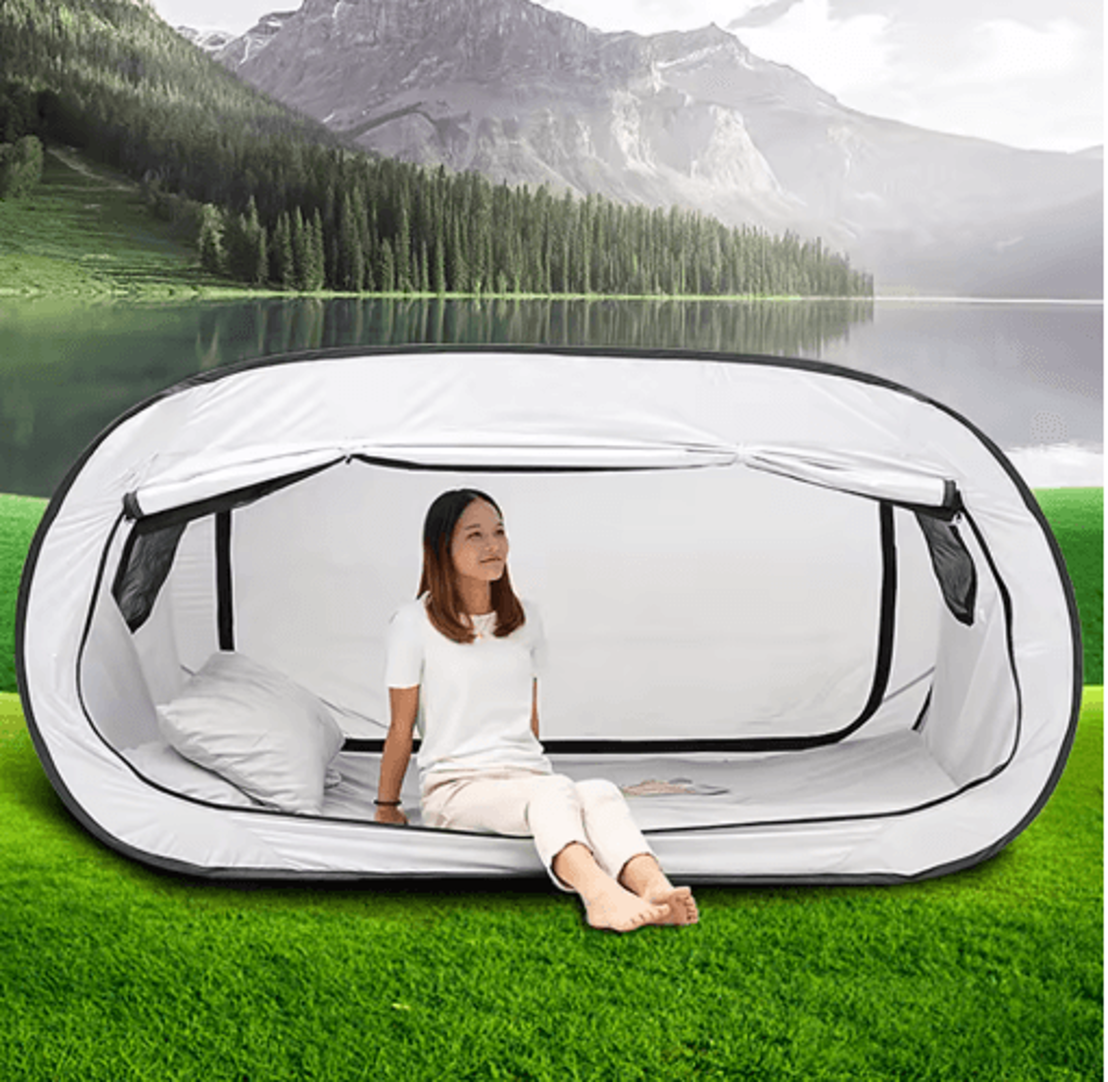 portable folding privacy bed tent – fully enclosed shading tent for kids & adults