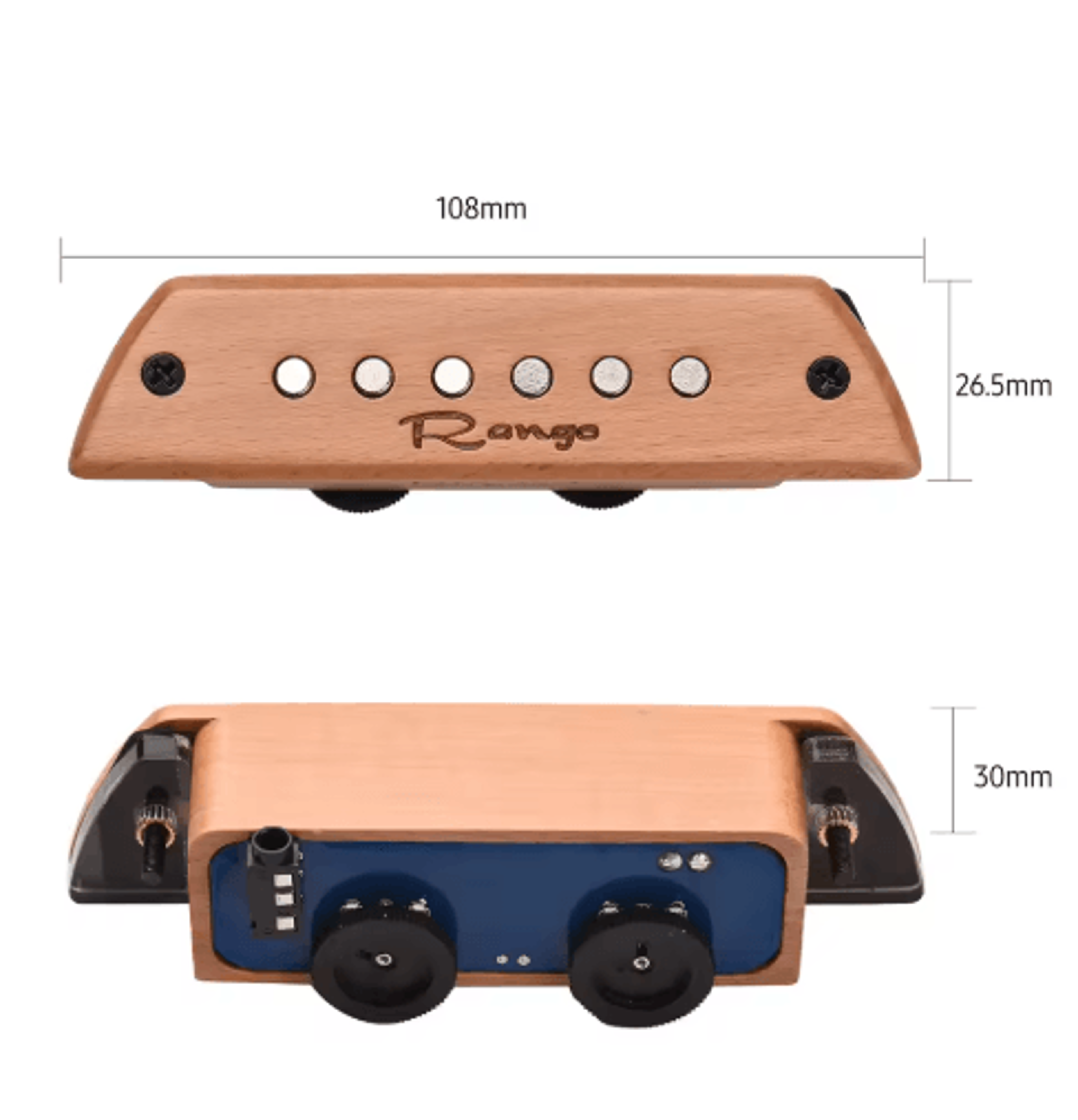 RGS3 Acoustic Guitar Magnetic Pickup  Beech Wood Passive Soundhole Pickup 2
