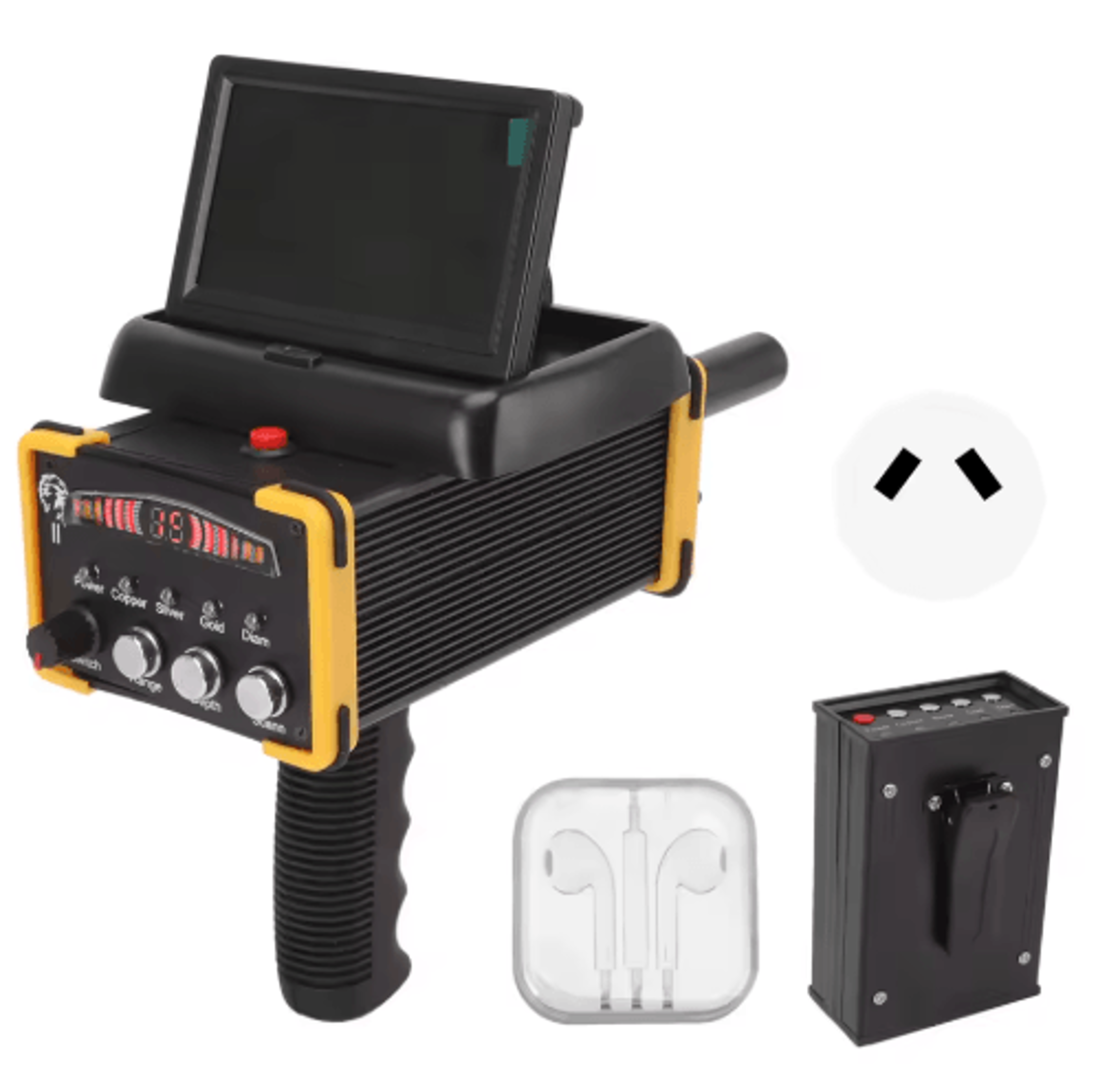 GR9000 Handheld Metal Detector  Foldable Gold Finder With Display Screen 1