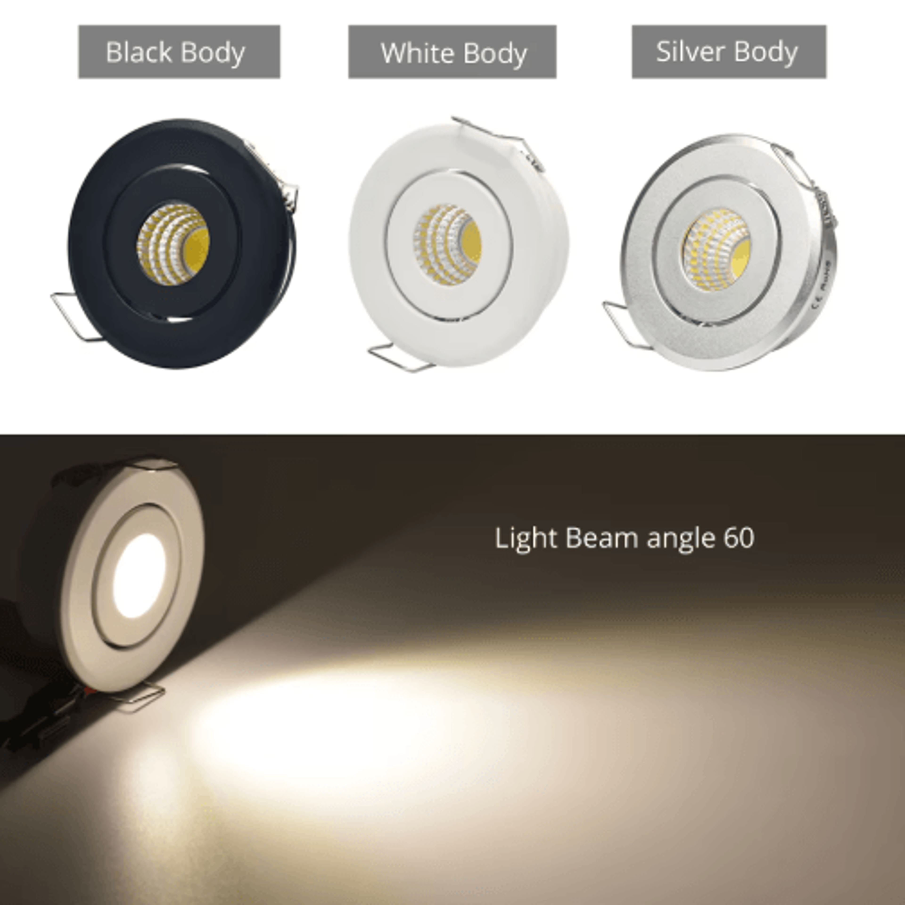 12V 3W Mini COB LED Spotlight  Recessed Cabinet And Showcase Light 5