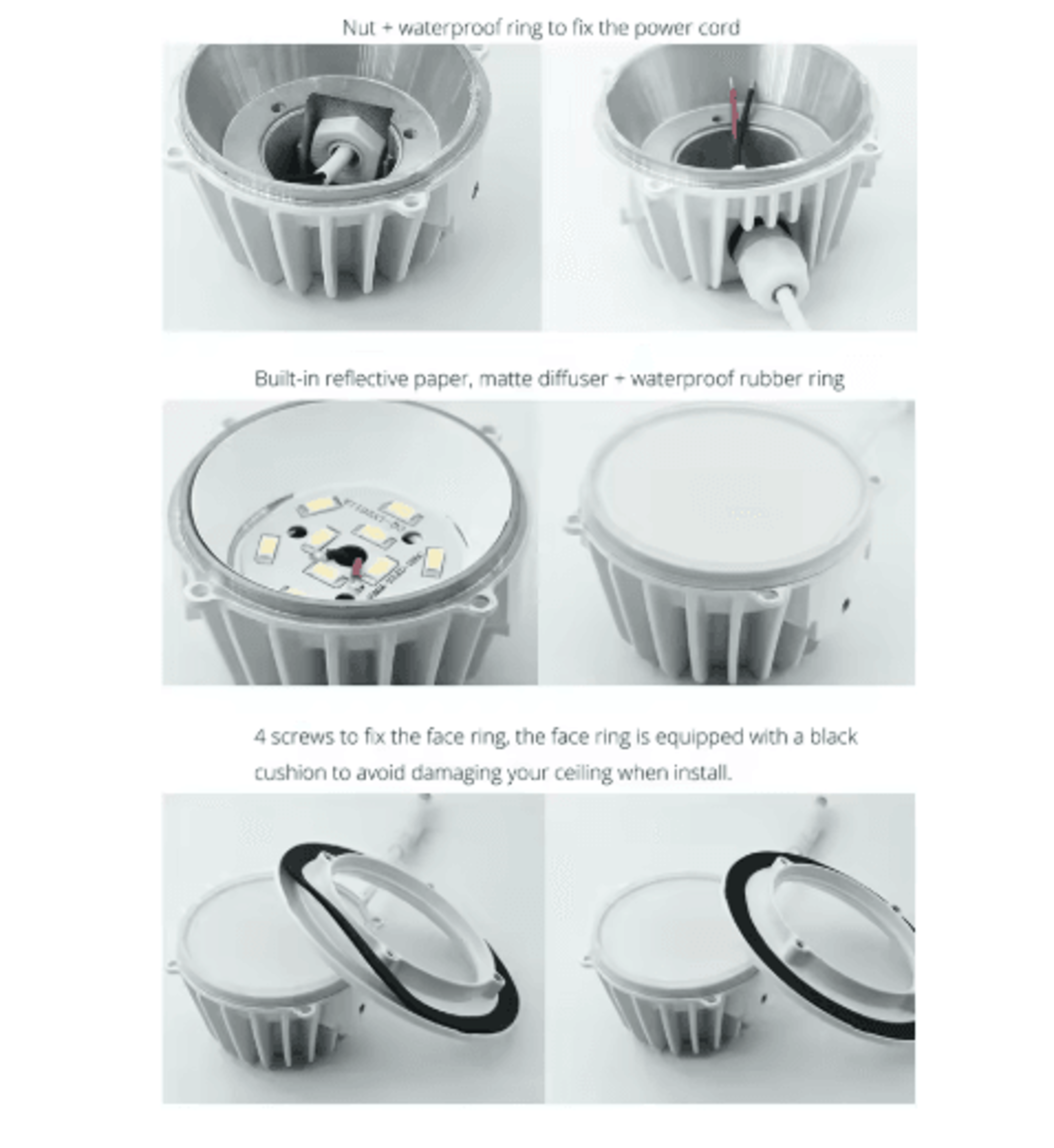 IP65 Waterproof LED Downlight  5W To 15W Recessed Ceiling Spotlight 2