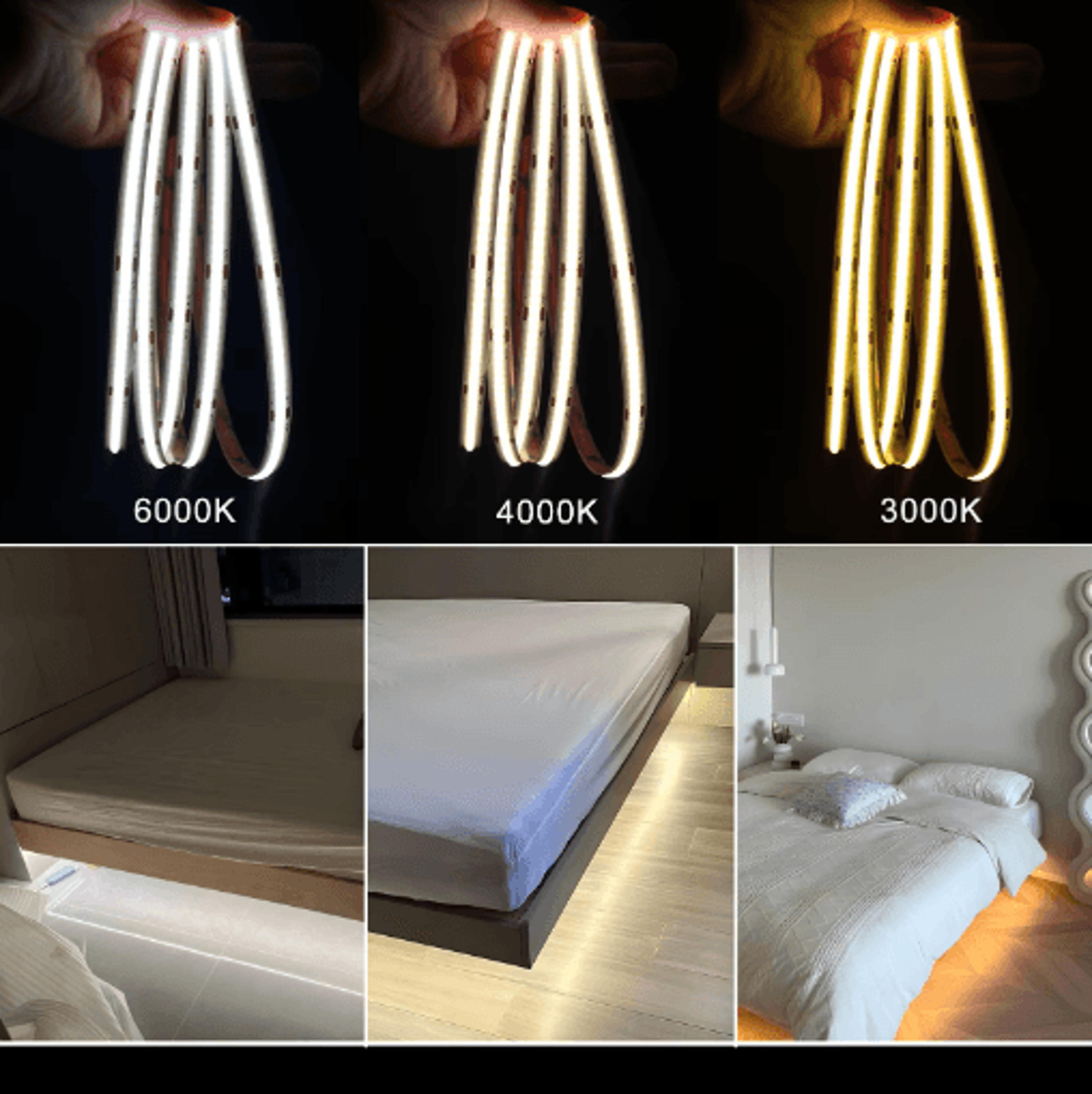 Motion Sensor LED Strip Light Kit  Automatic UnderBed And Stair Lighting 7