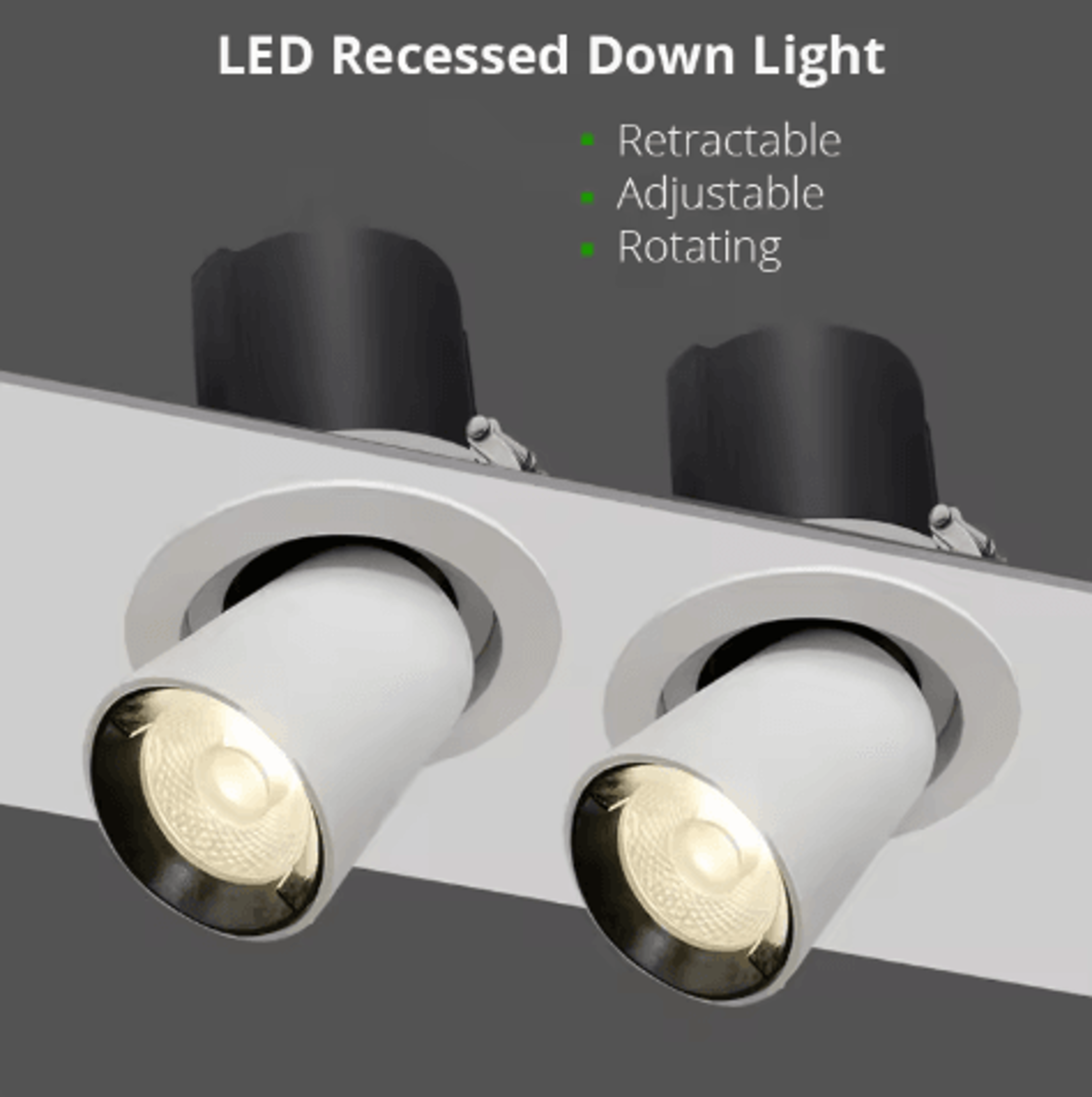 10W 15W Adjustable LED Recessed Downlight  Rotating Ceiling Spotlight 5