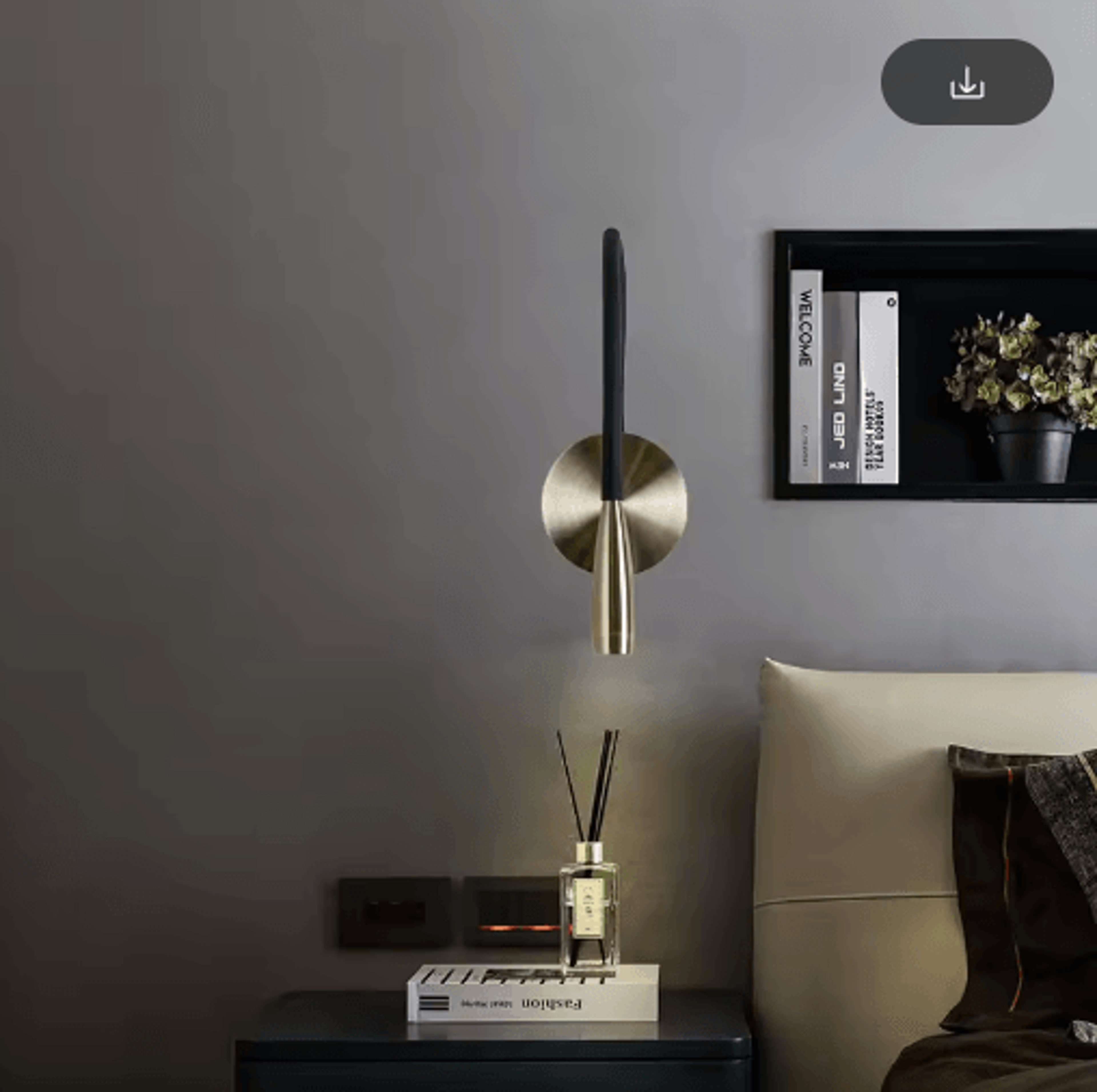 3W Modern LED Wall Reading Lamp  Flexible Arm Bedside Sconce 3000K 1