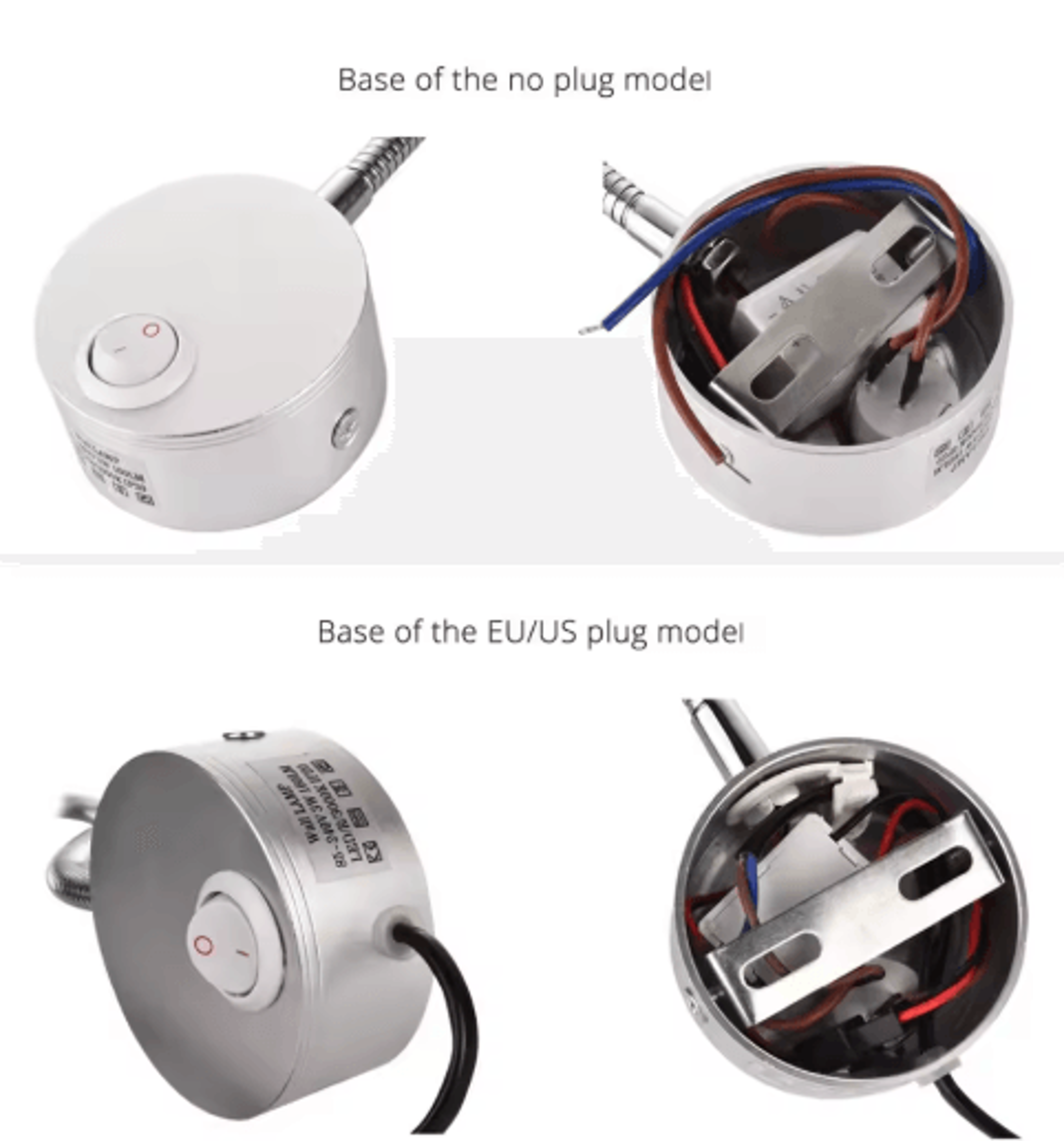3W LED Wall Reading Lamp  360 Adjustable Bedside Light With Knob Switch 6