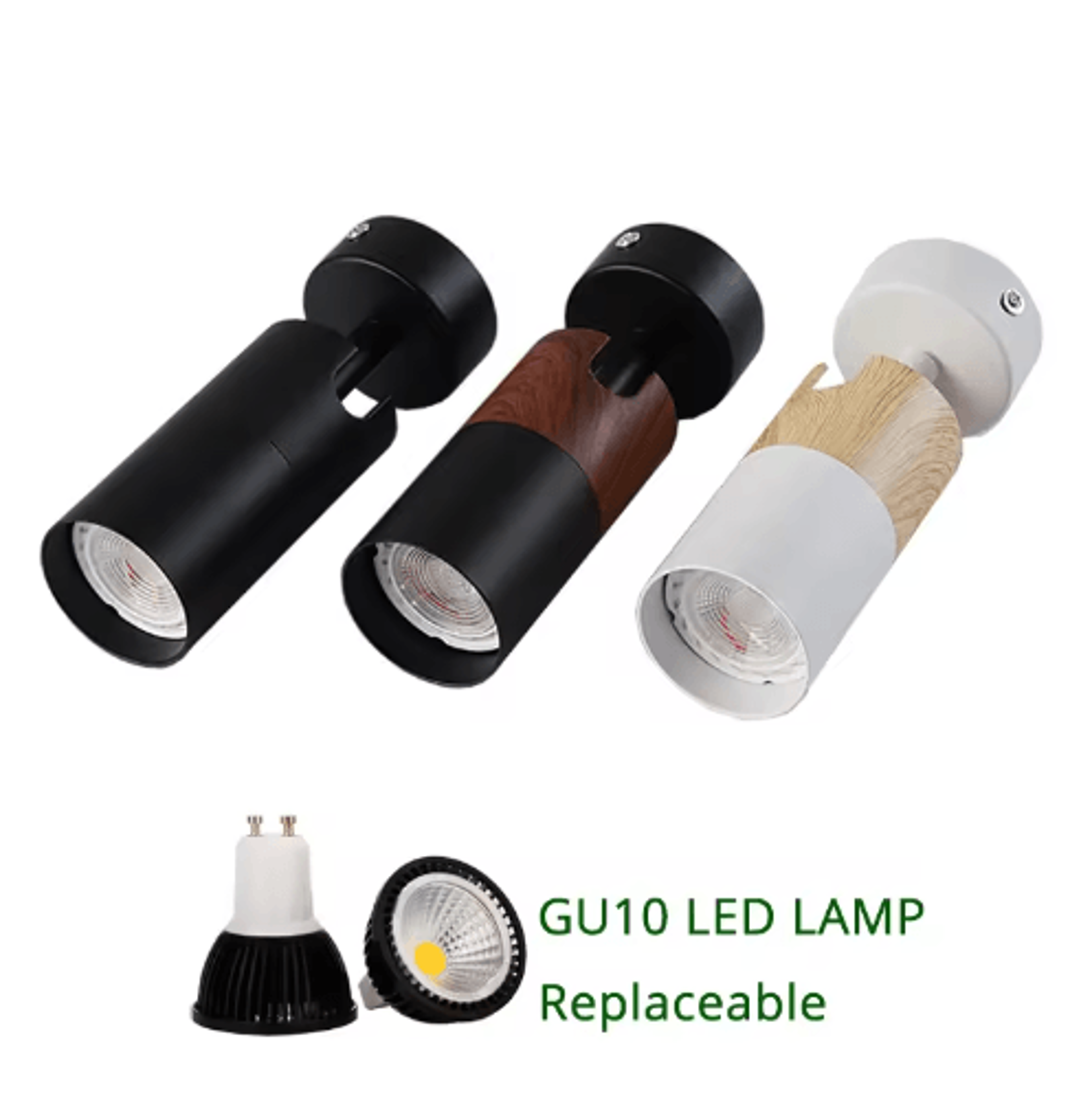 5w gu10 led track spotlight – adjustable ceiling rail light fixture