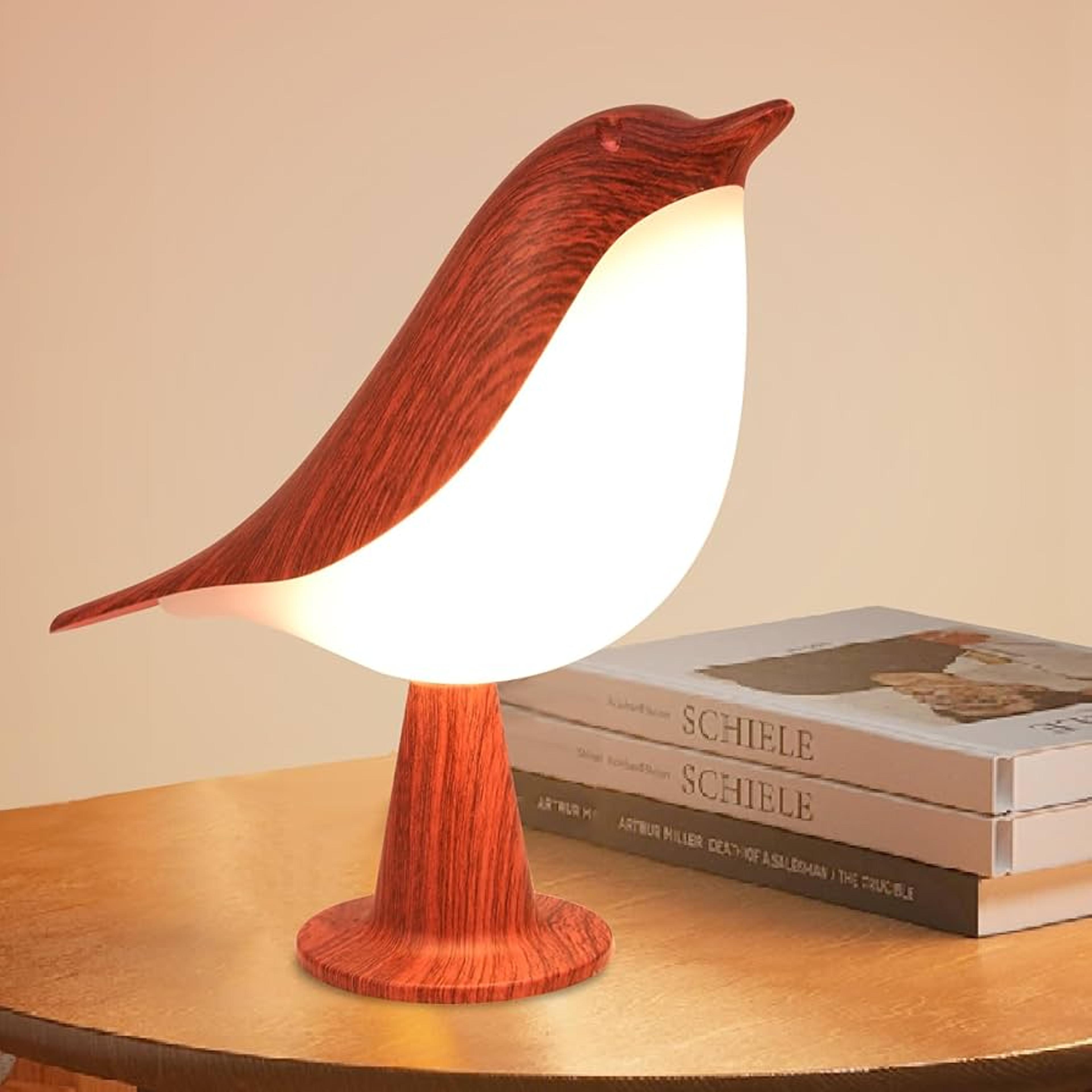 Cordless Bird Desk Lamp Touch Sensor Bedside Night Light With 3 Color Modes 2