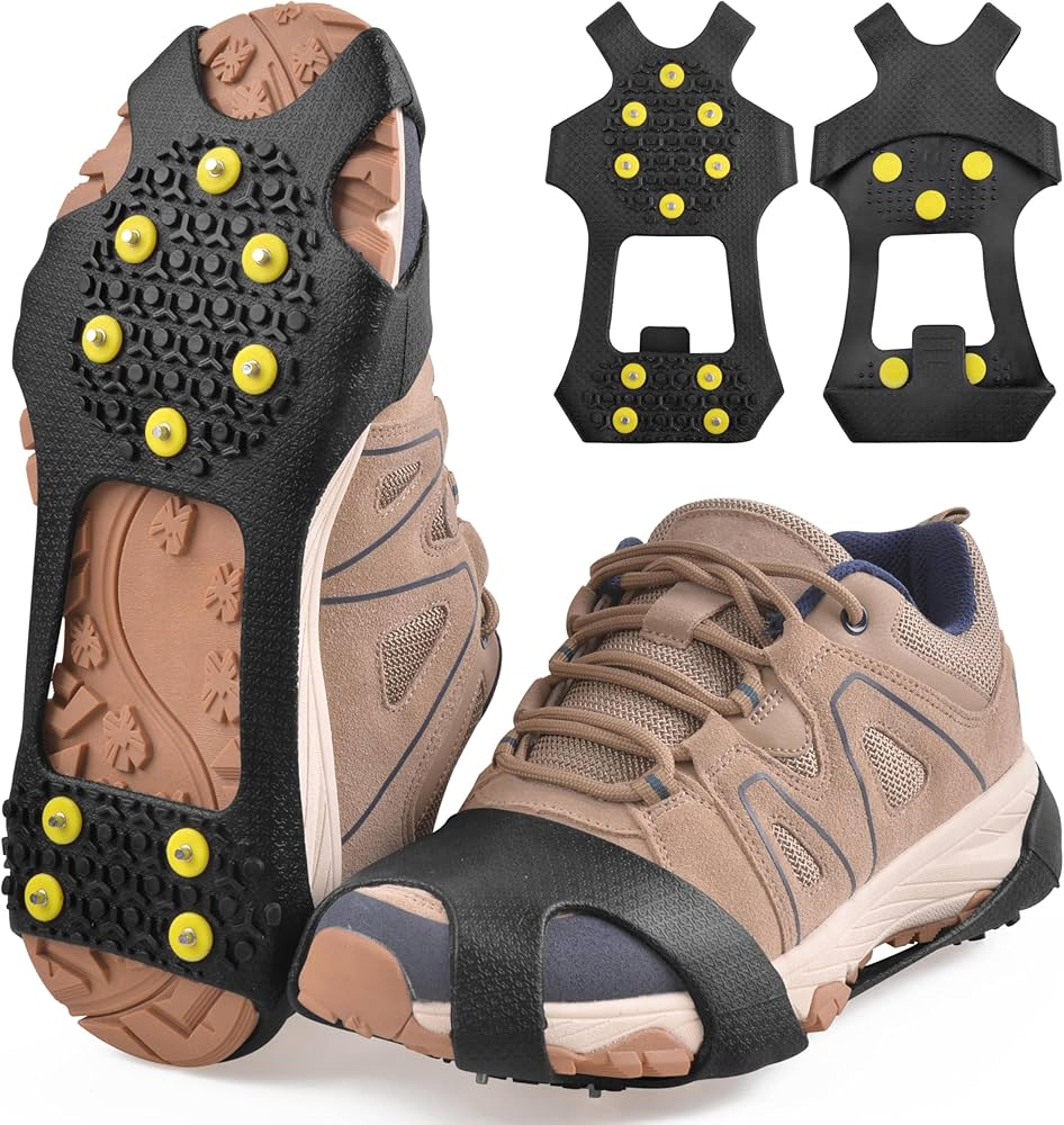 Anti Slip Ice Cleats Snow Traction Crampons With Steel Studs For Walking And Hiking 3
