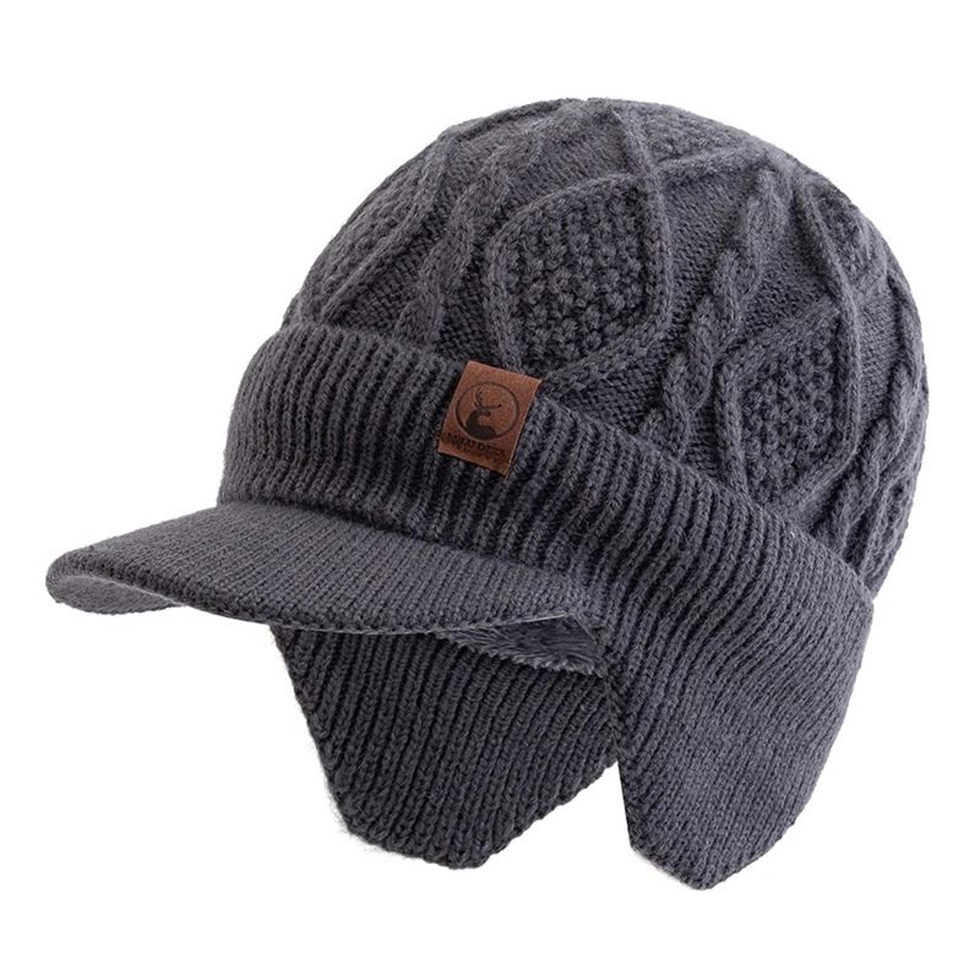 Unisex Winter Earflap Hat Fur Lined Warm Beanie For Outdoor Cold Weather 3