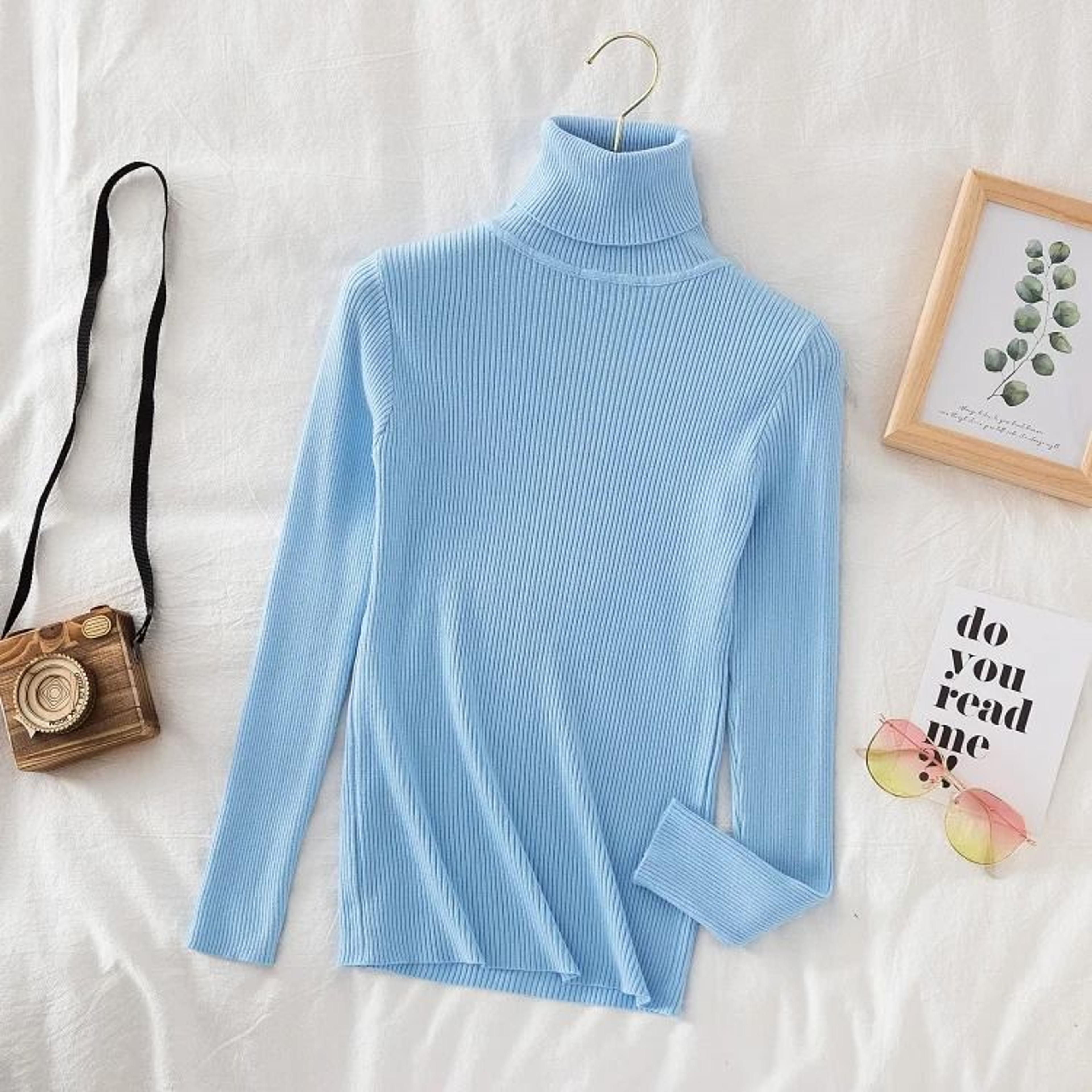 Soft CashmereBlend Turtleneck Sweater For Women  Classic Winter Pullover 8