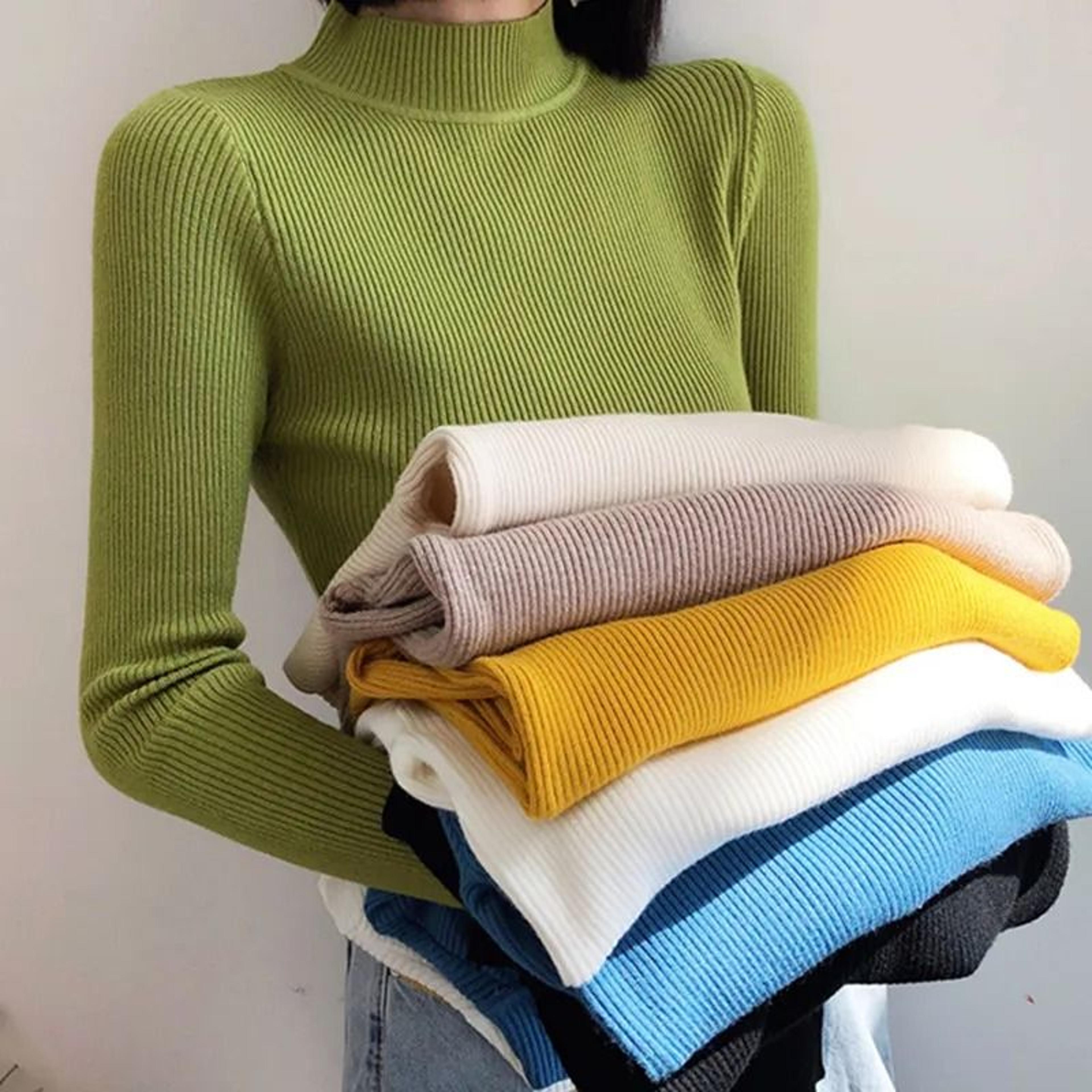 Soft CashmereBlend Turtleneck Sweater For Women  Classic Winter Pullover 22