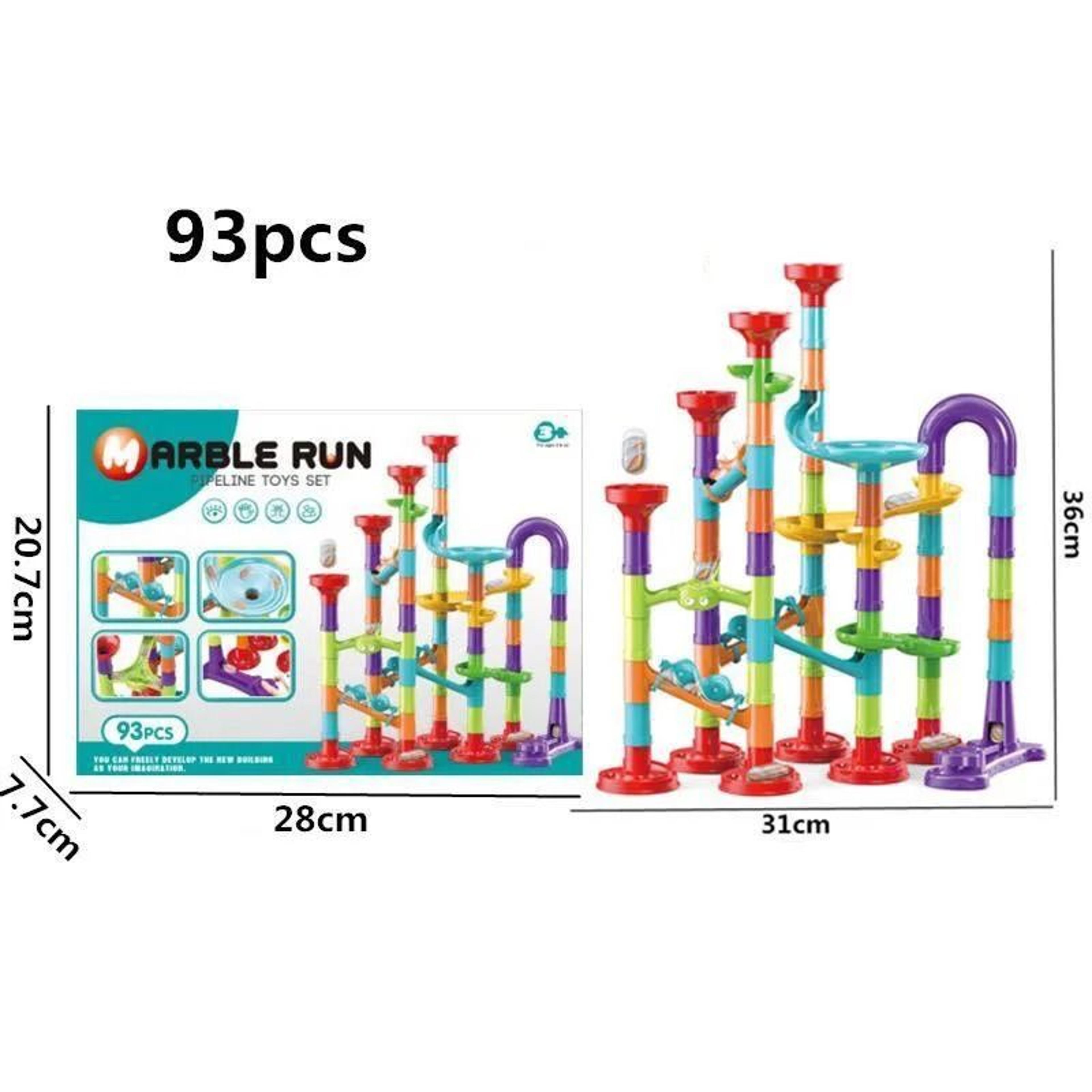 Kids Marble Run Building Blocks Race Track Set 21