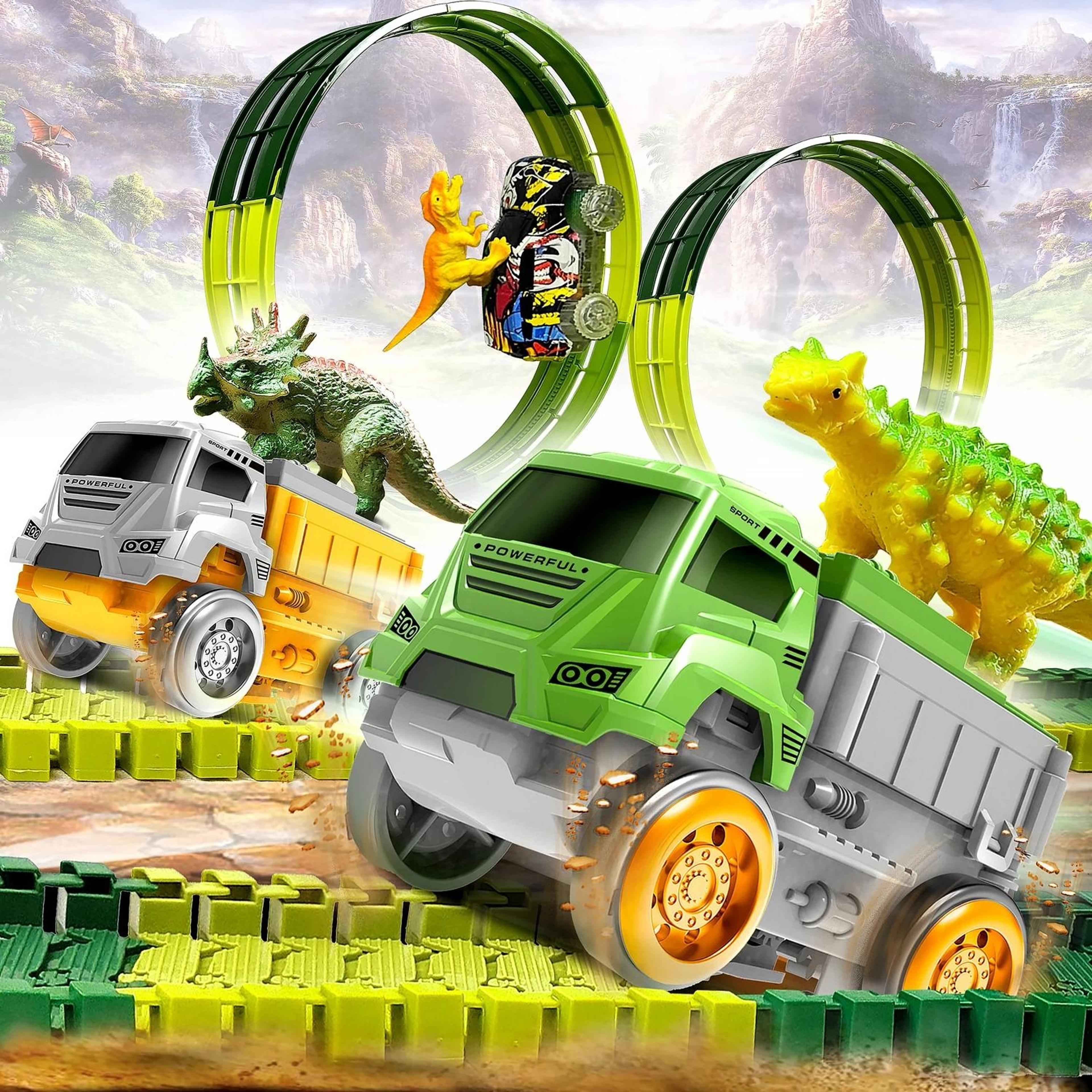 Magic Dinosaur Climbing Track Train Playset For Kids 4