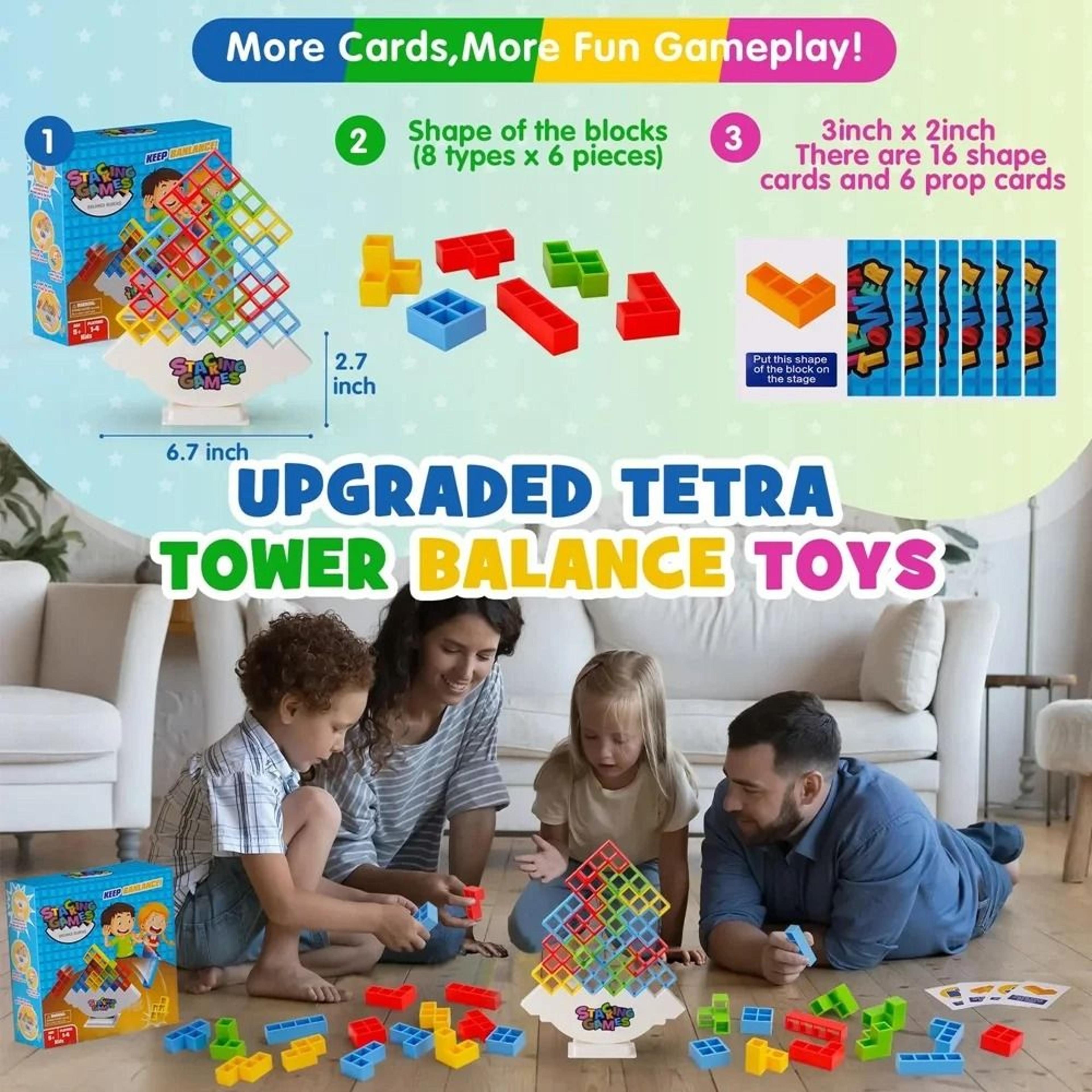 Balance Stacking Tower Building Block Toy Educational Tabletop Game For Kids And Family 5