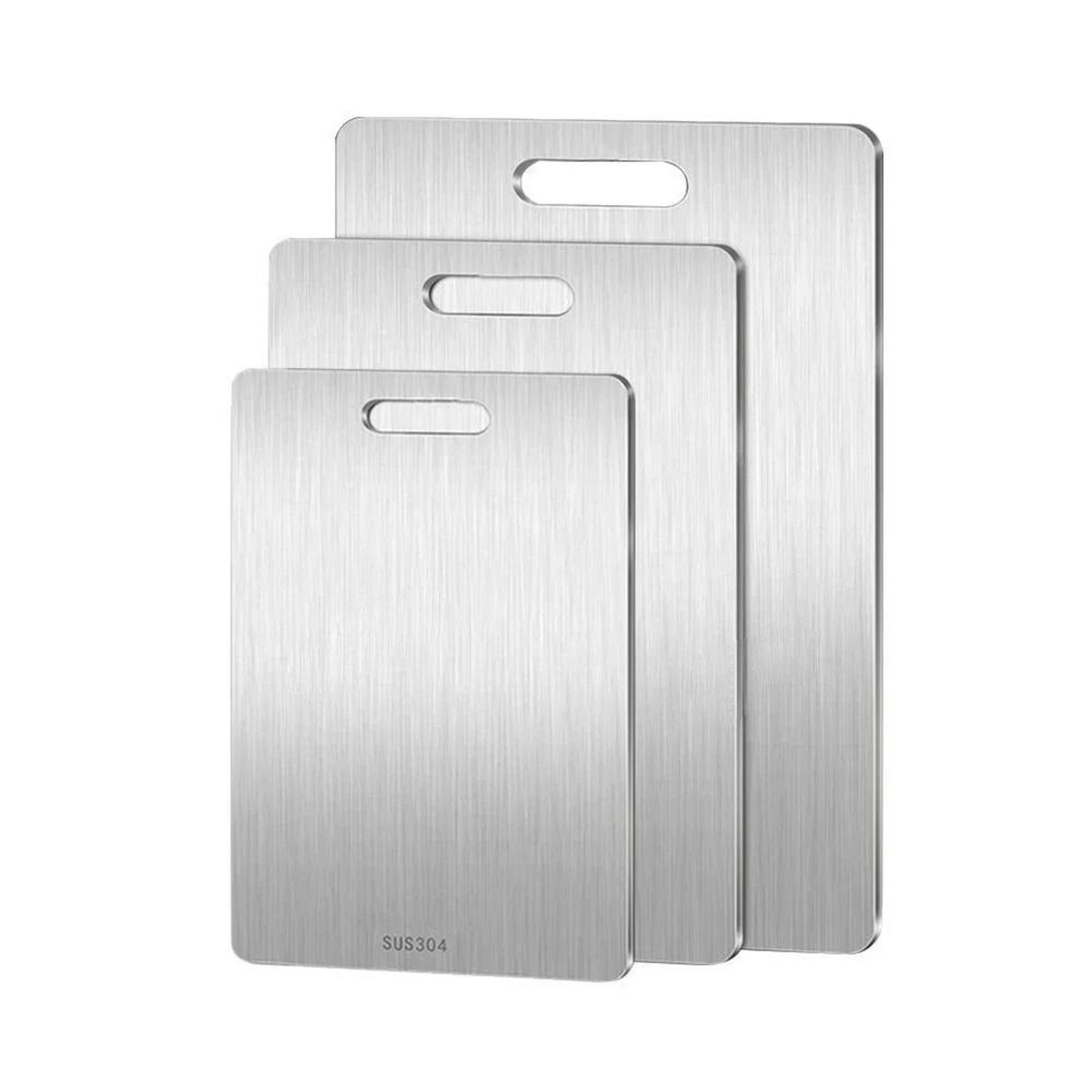 Stainless Steel Double Sided Cutting Board For Kitchen And Dough Prep 2