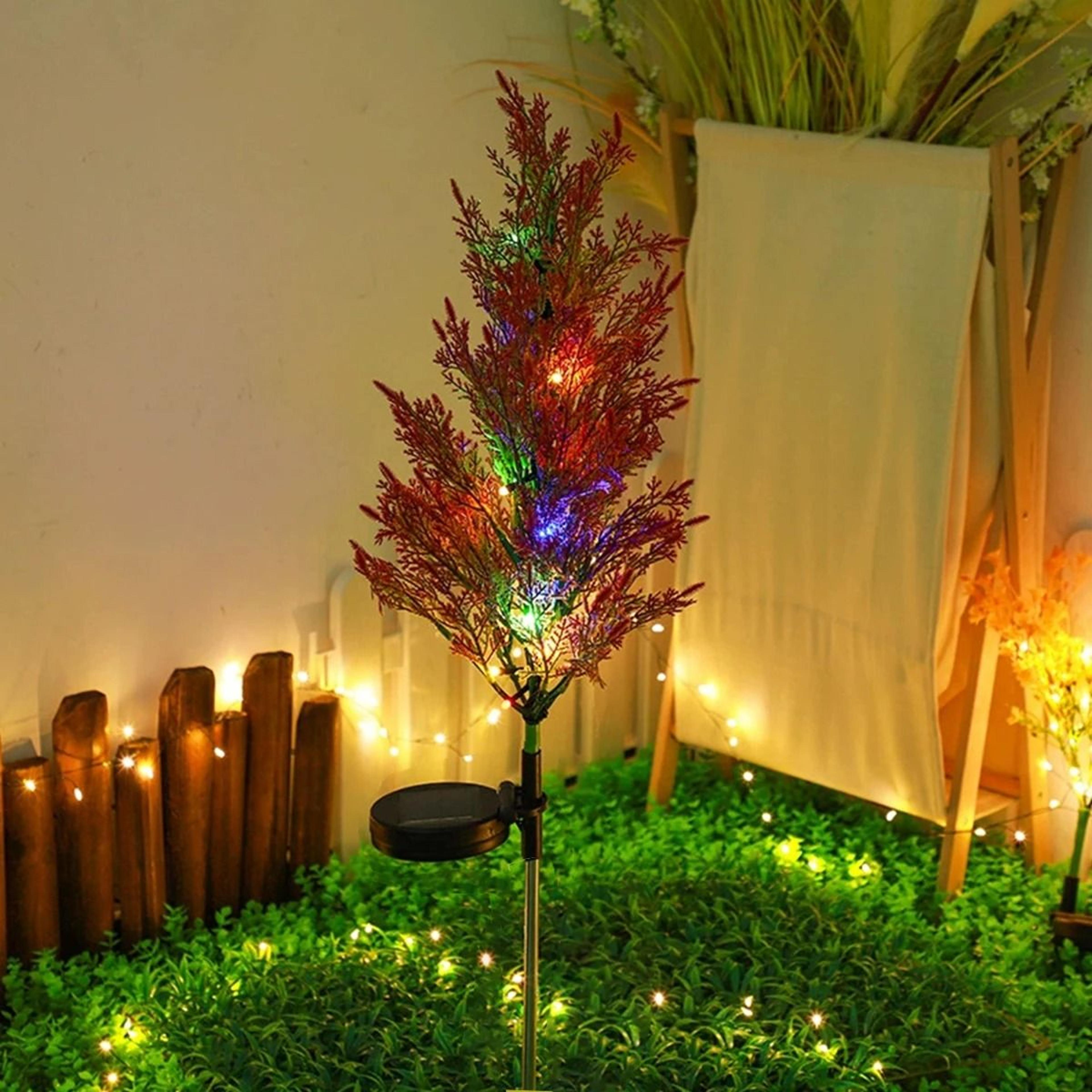 Solar Christmas Pine Tree Garden Pathway Light 1