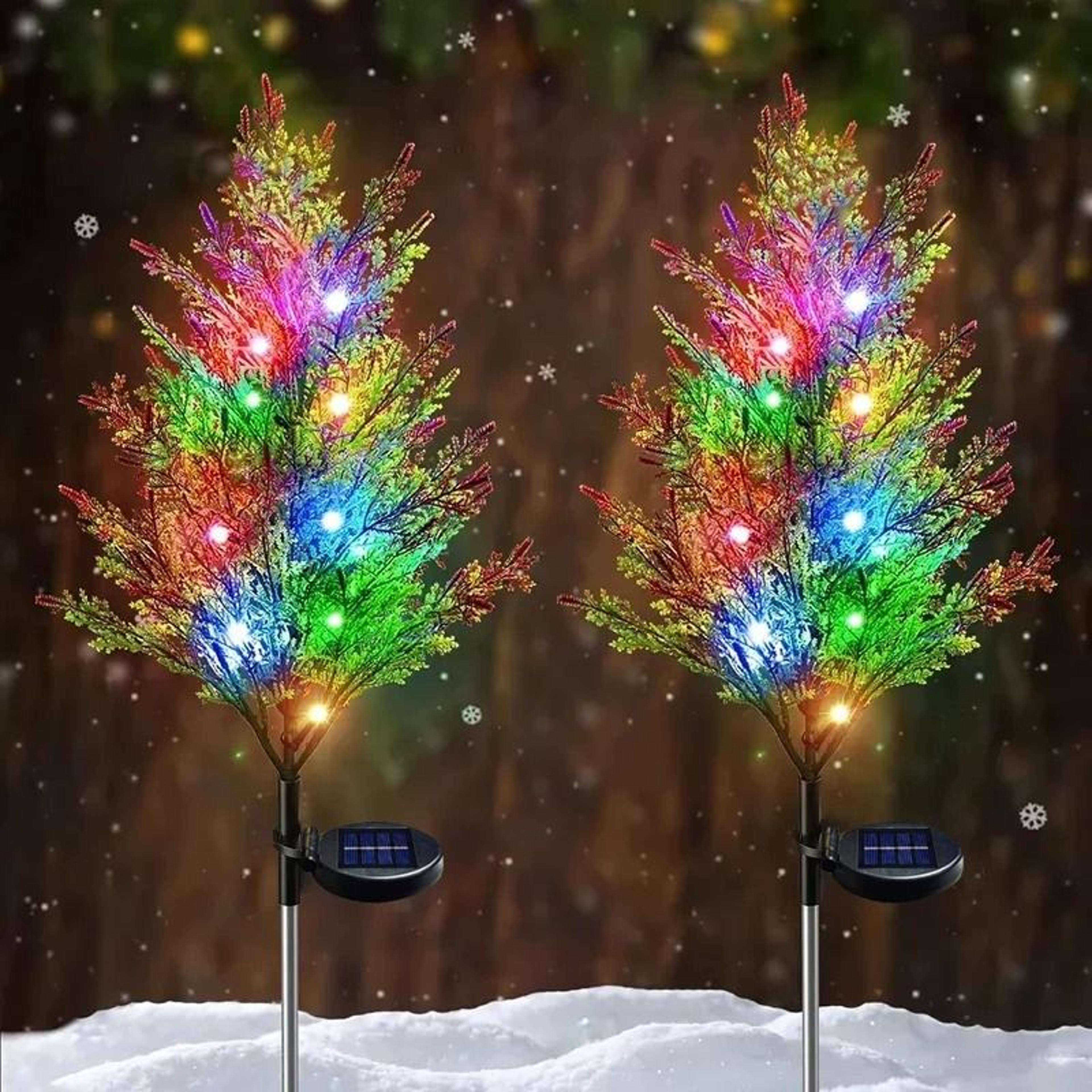 Solar Christmas Pine Tree Garden Pathway Light 5