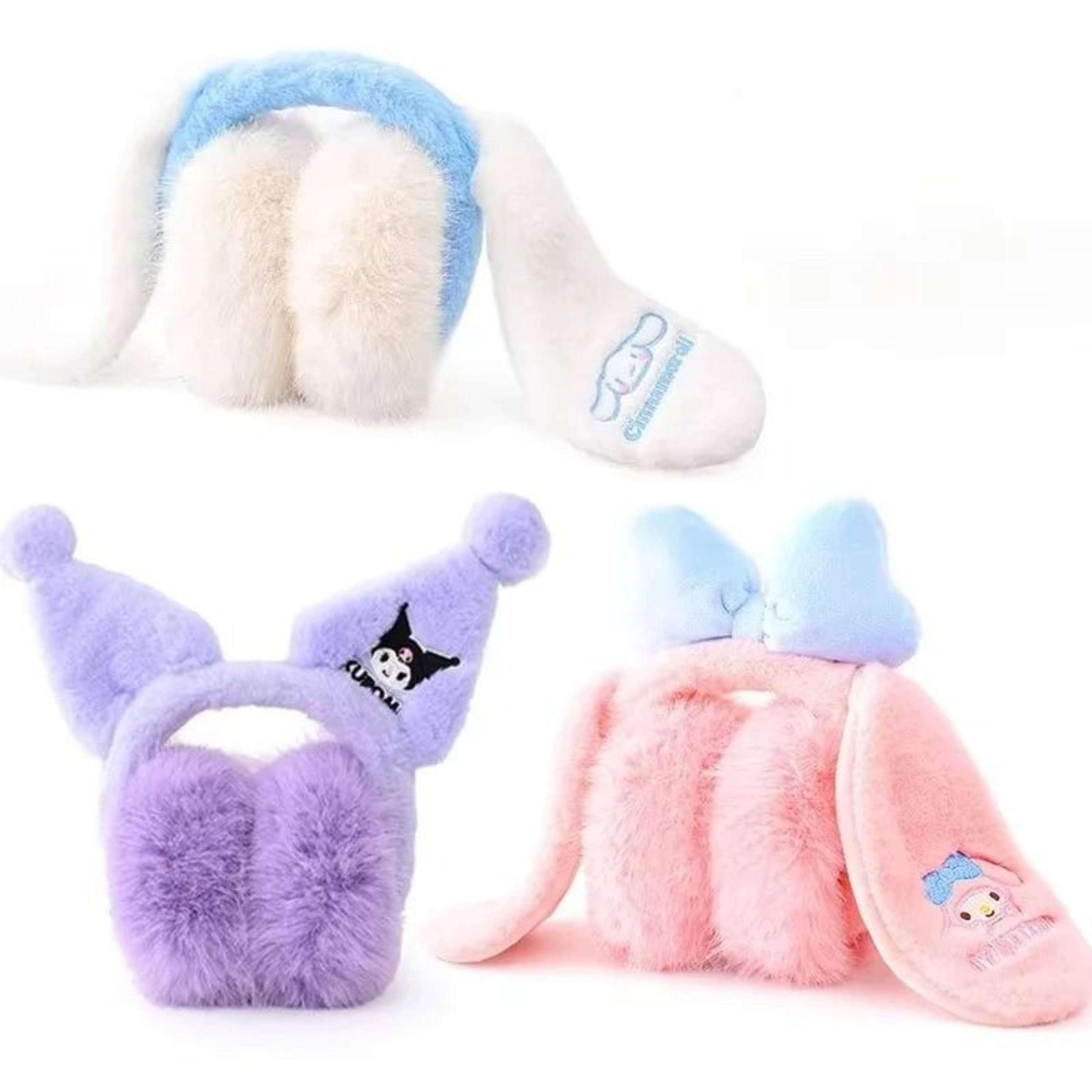 Sanrio Cute Plush Foldable Winter Earmuffs For Kids And Teens 0