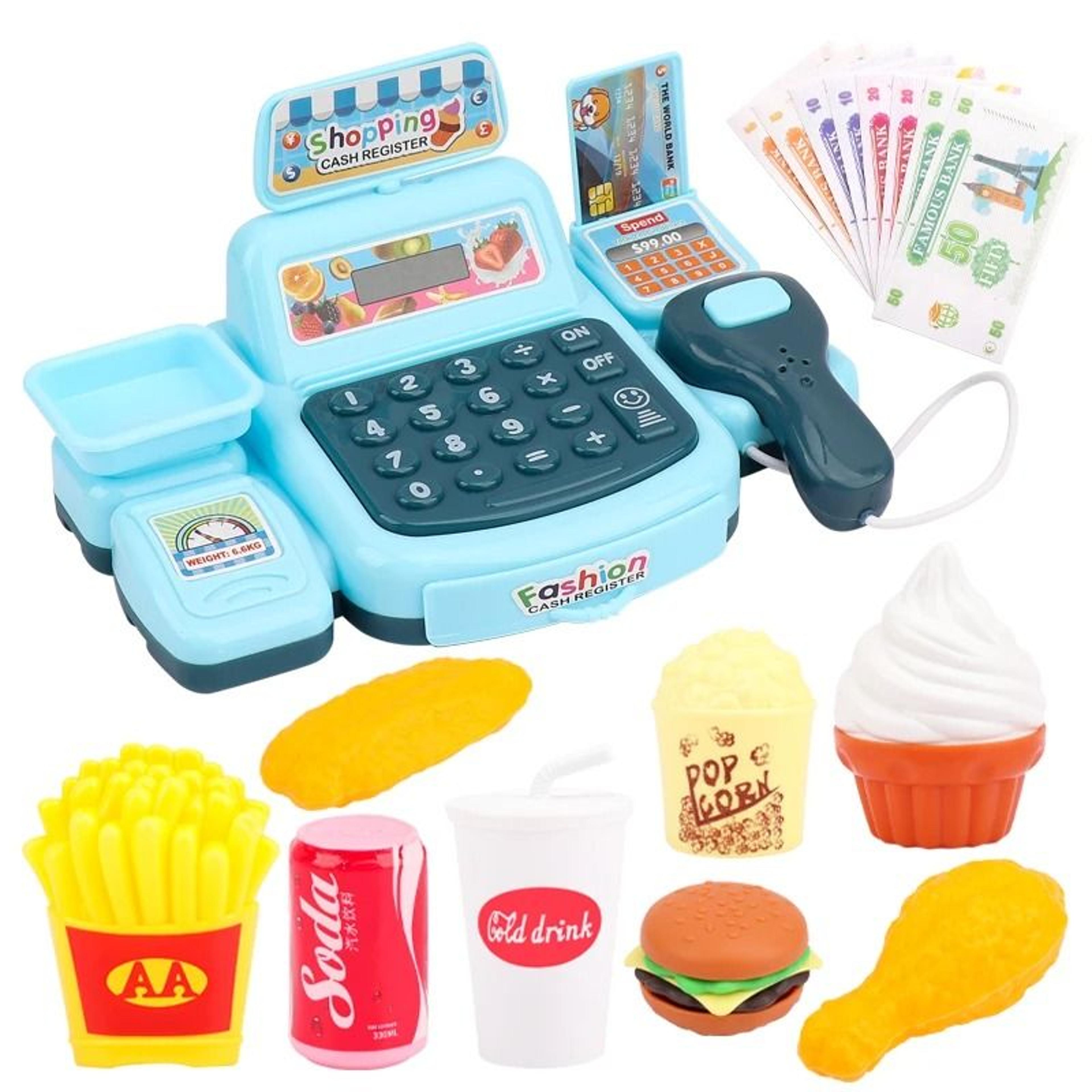 Kids Supermarket Cash Register Toy With Lights And Sound 2