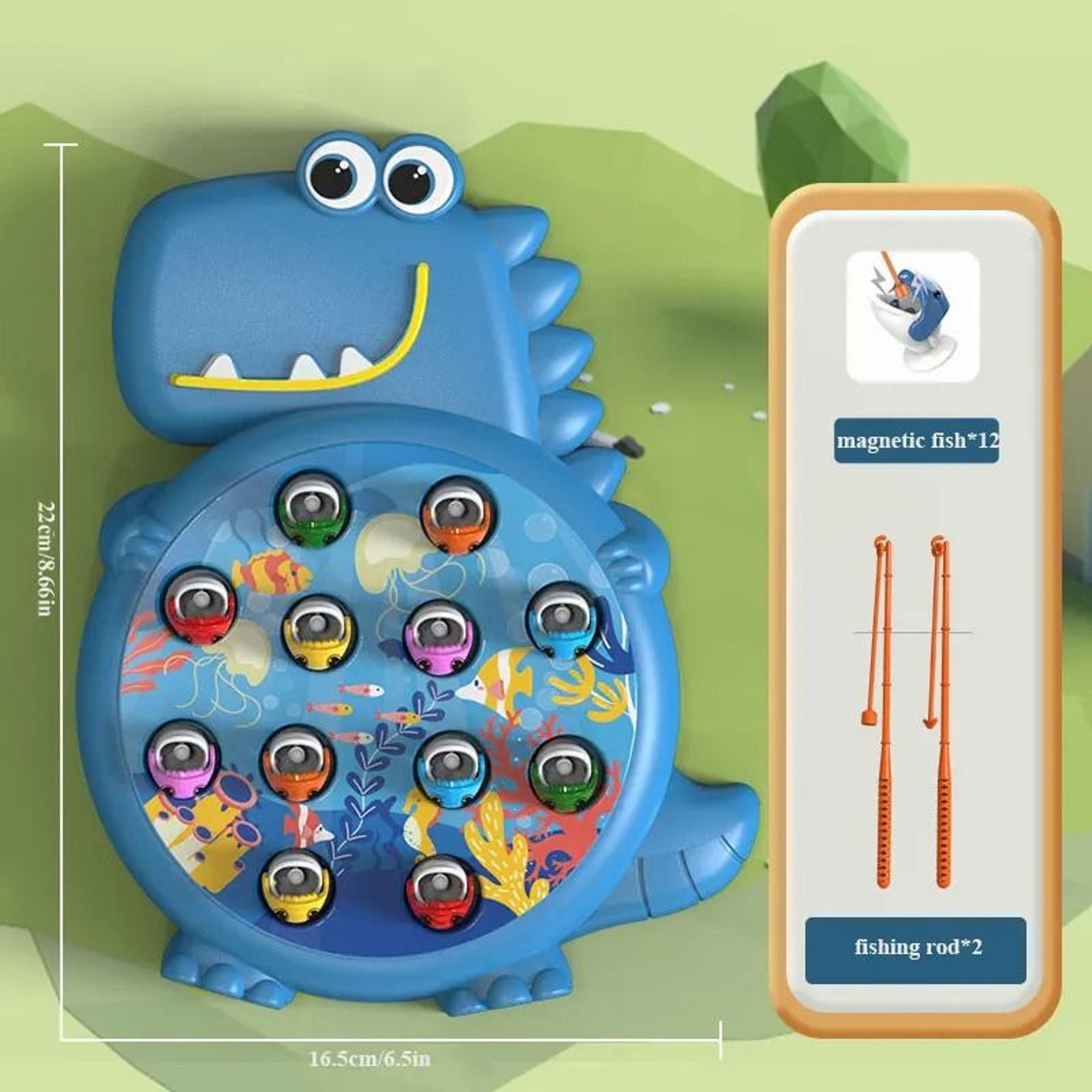 Dinosaur Magnetic Fishing Toy Montessori Learning Game With Rod For Toddlers 1