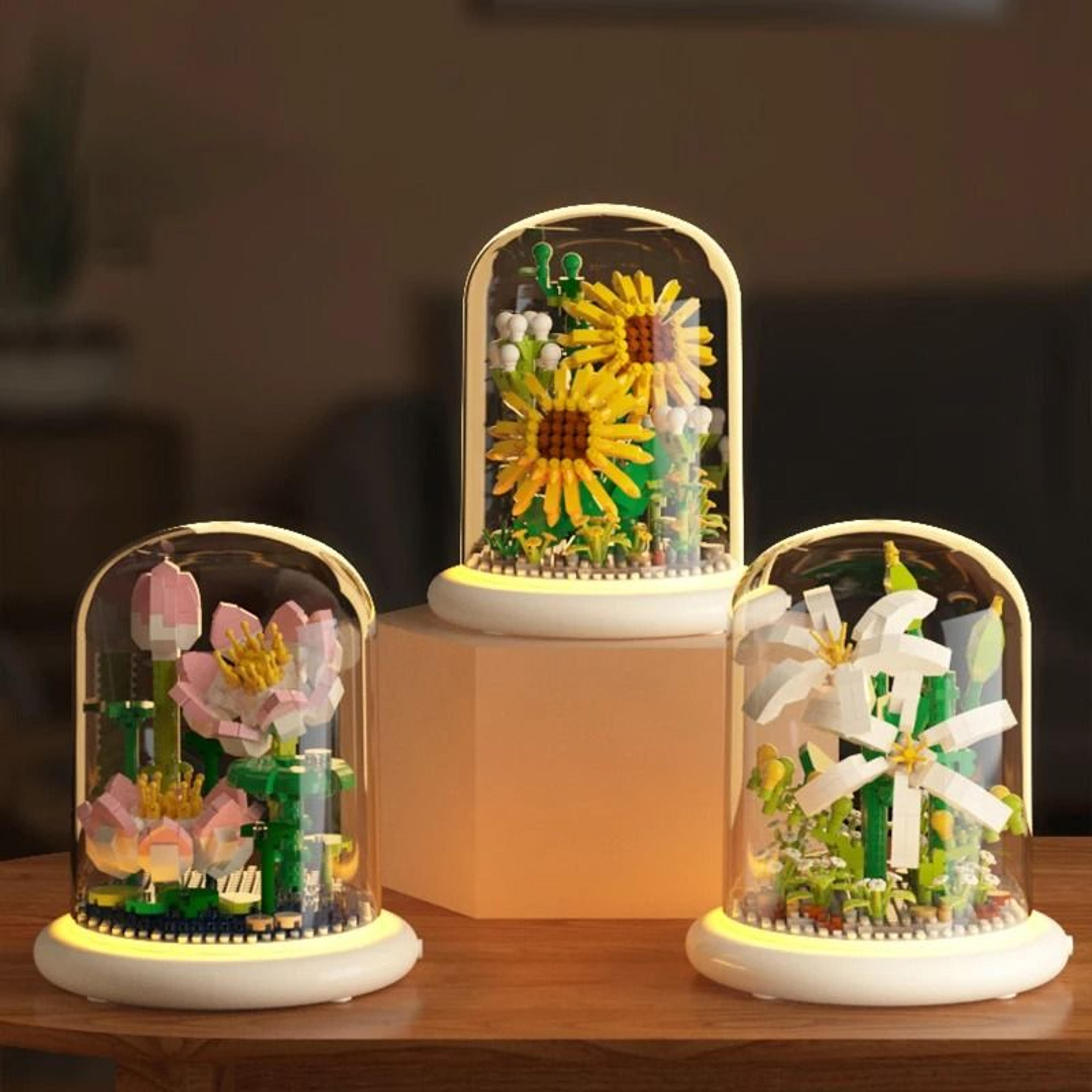Eternal Block Flower Bouquet DIY Assembly Puzzle Desktop Decor Toy 3