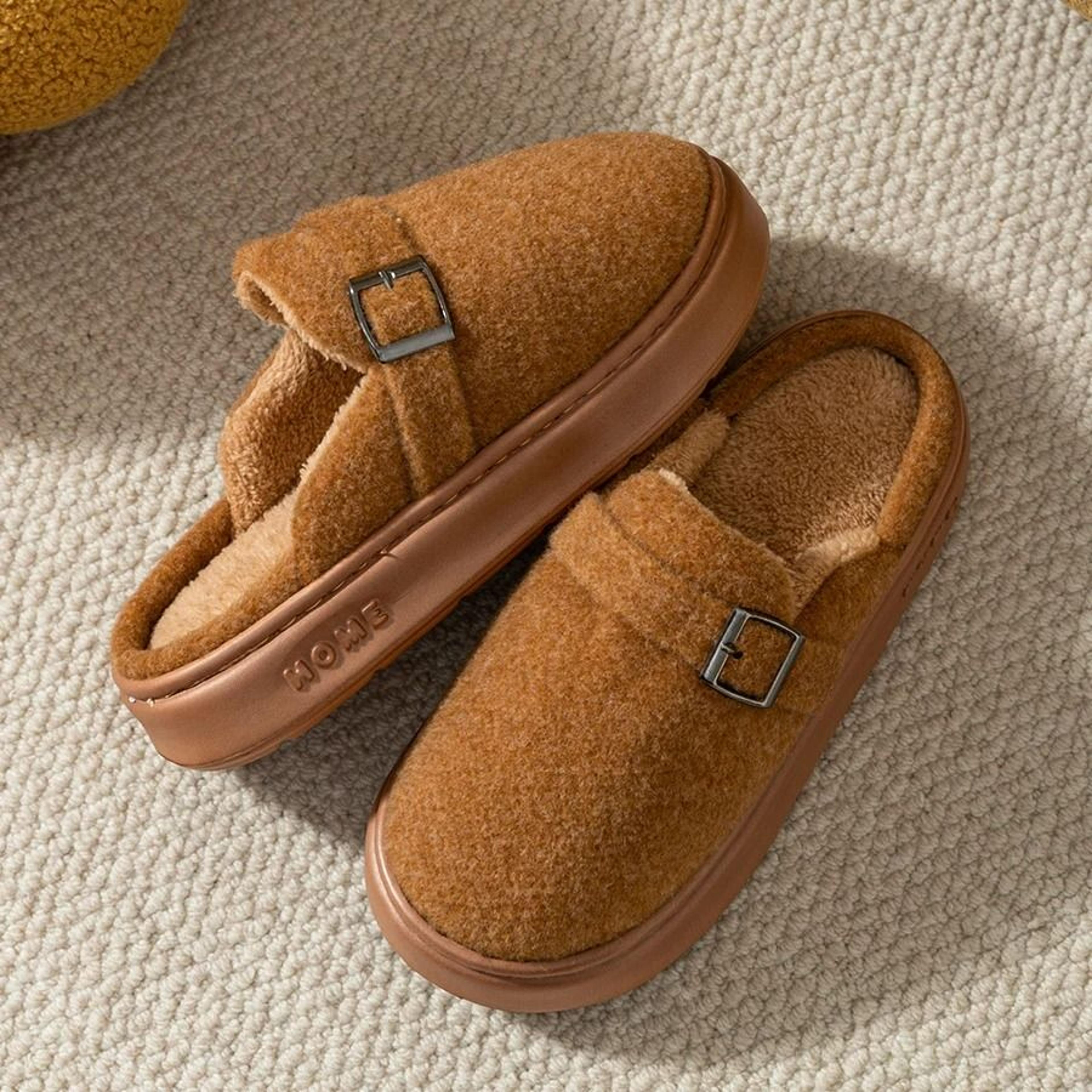 Winter Warm Indoor Outdoor Slippers For Women Soft Sole Non Slip Home Shoes 6