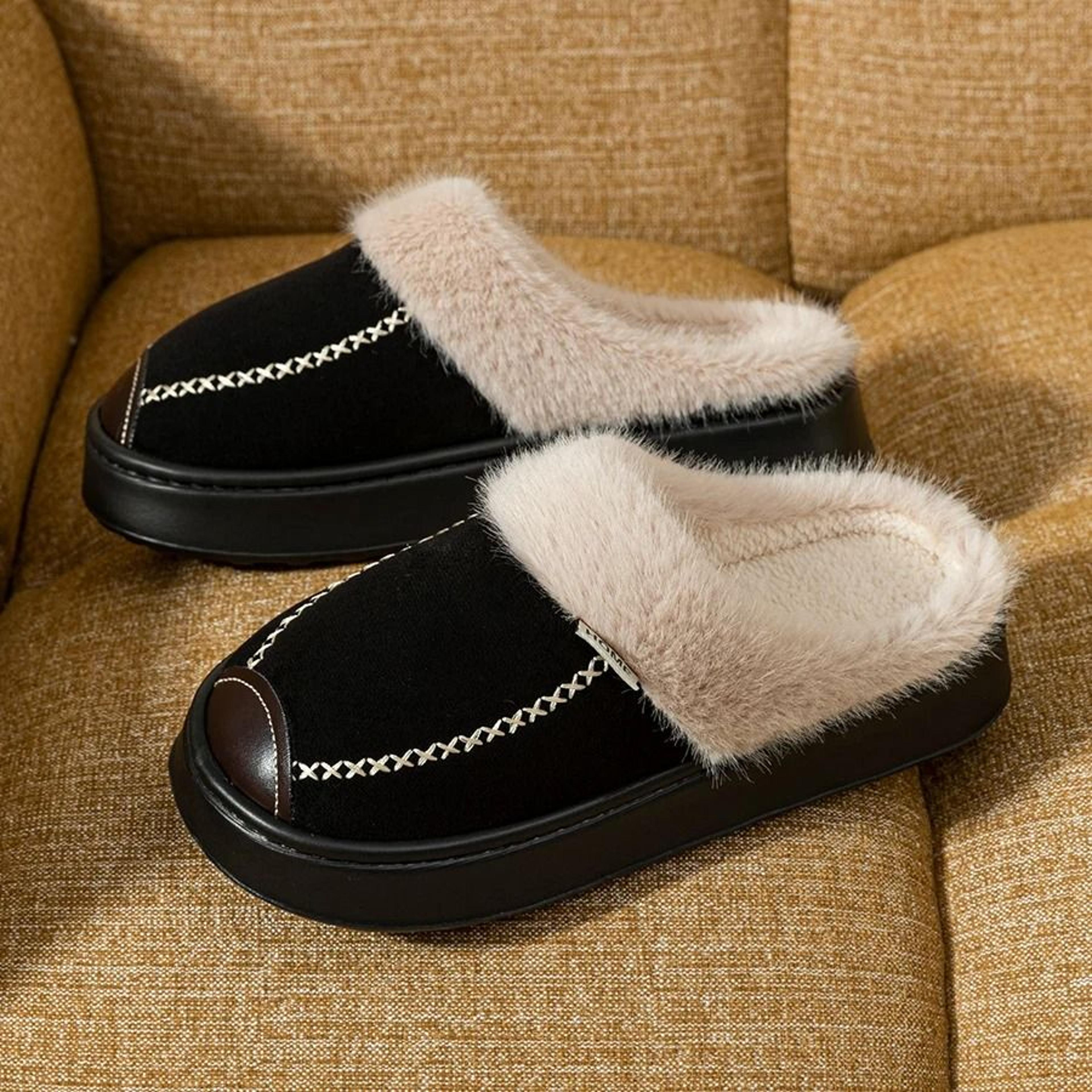 Winter Warm Thick Sole Slippers For Women Indoor Outdoor Non Slip Home Shoes 6