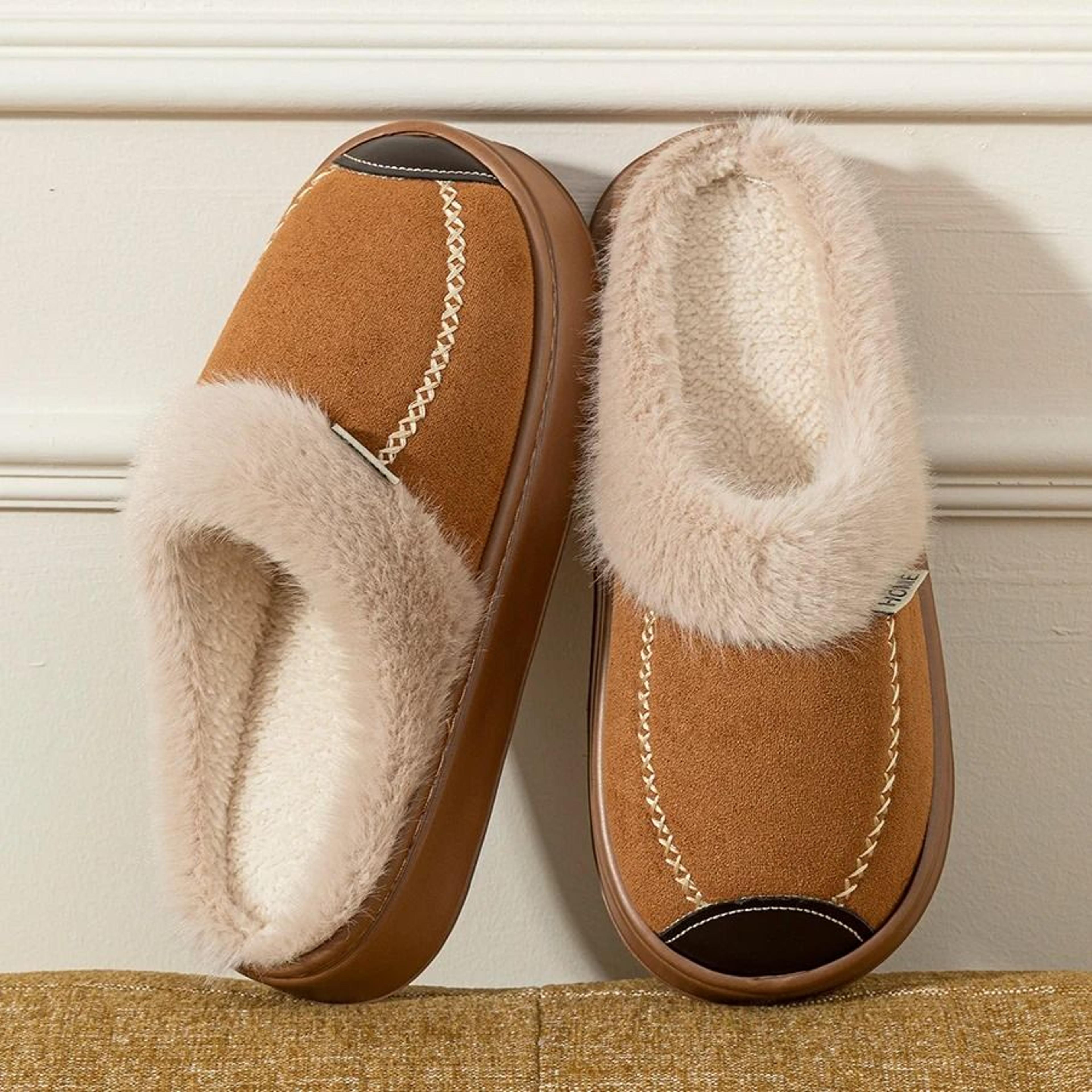 Winter Warm Thick Sole Slippers For Women Indoor Outdoor Non Slip Home Shoes 8
