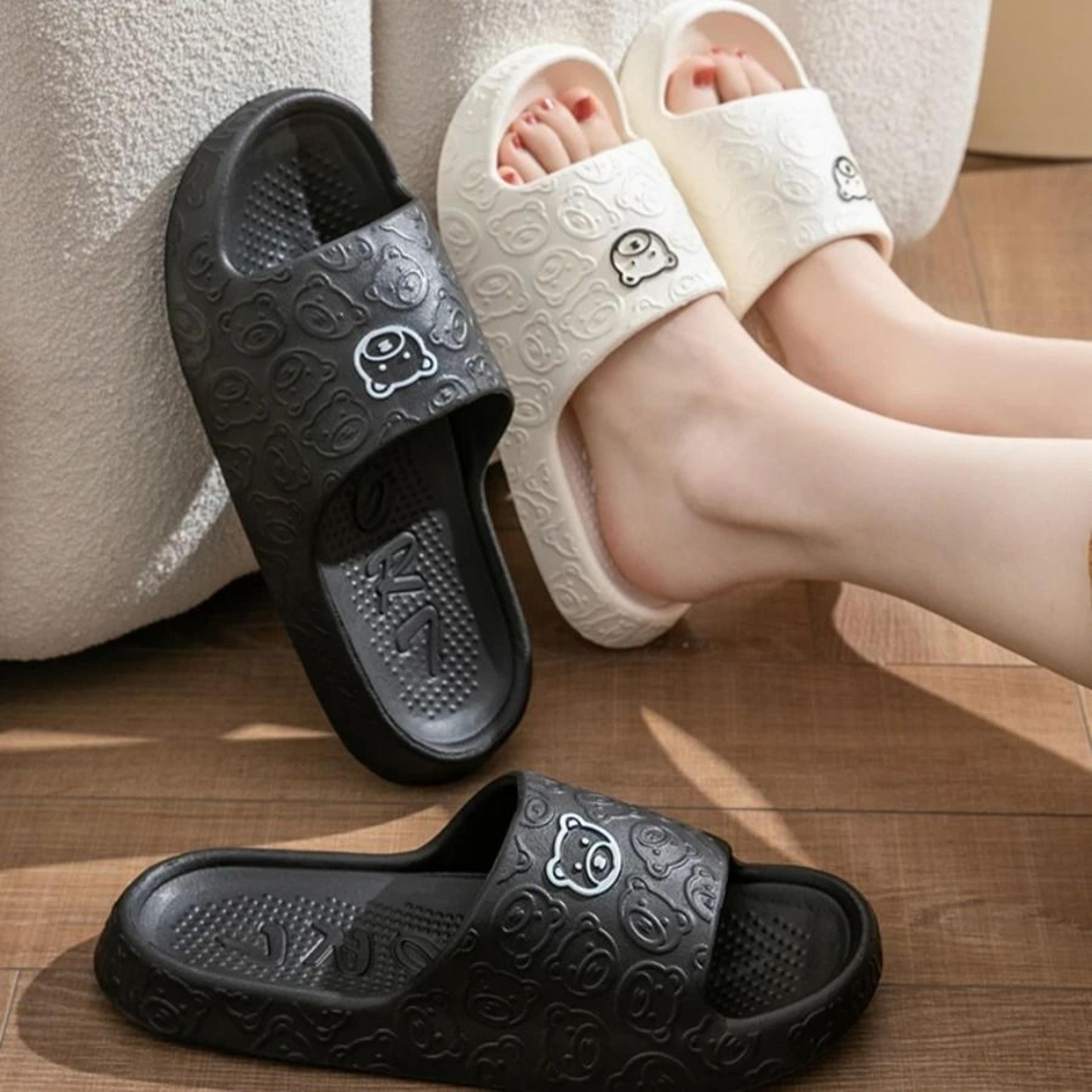 Cute Bear Cartoon Summer Indoor Slippers For Women Soft Non Slip Home Shoes 10
