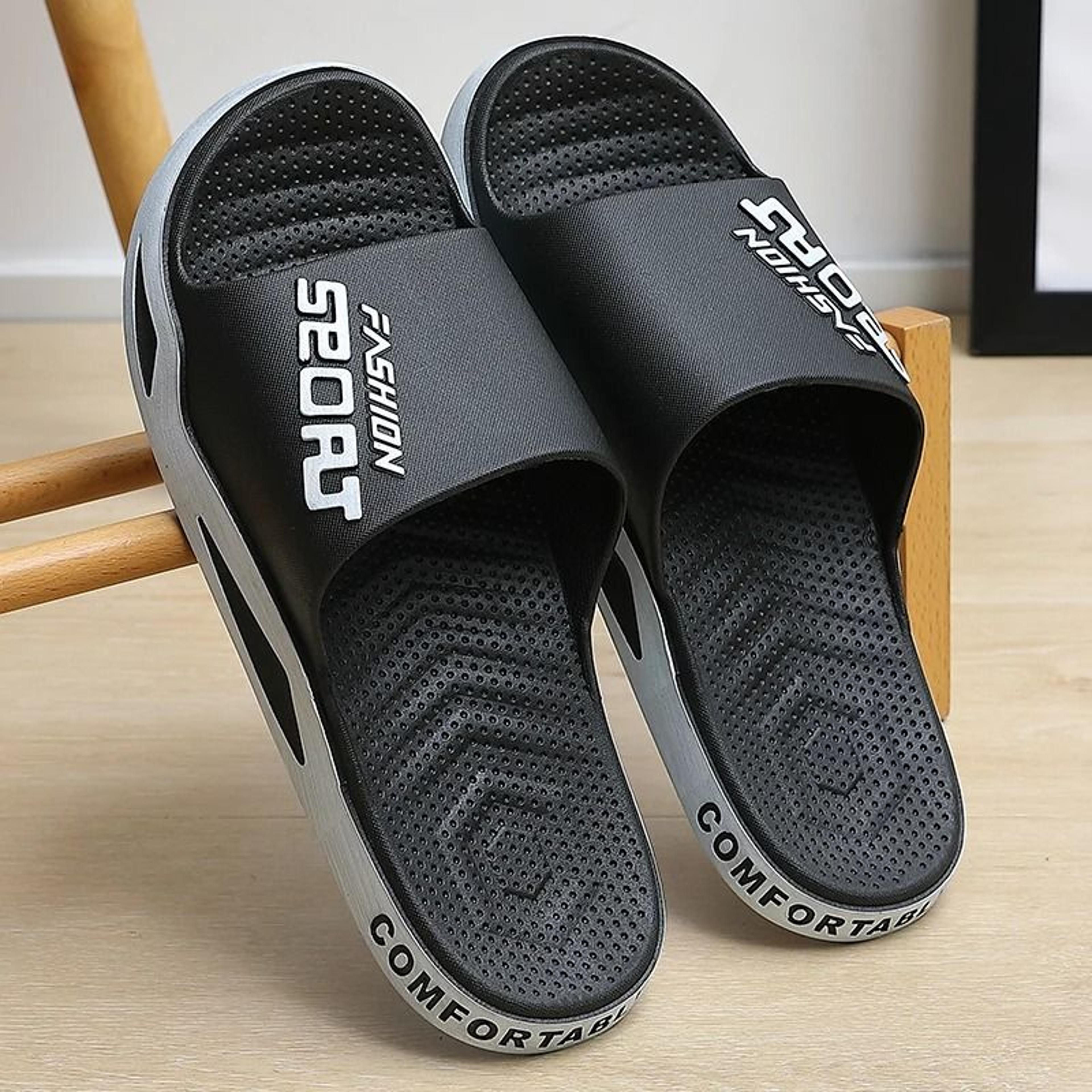 Mens Summer Sport Comfort Slides Thick Sole Breathable Slippers 0