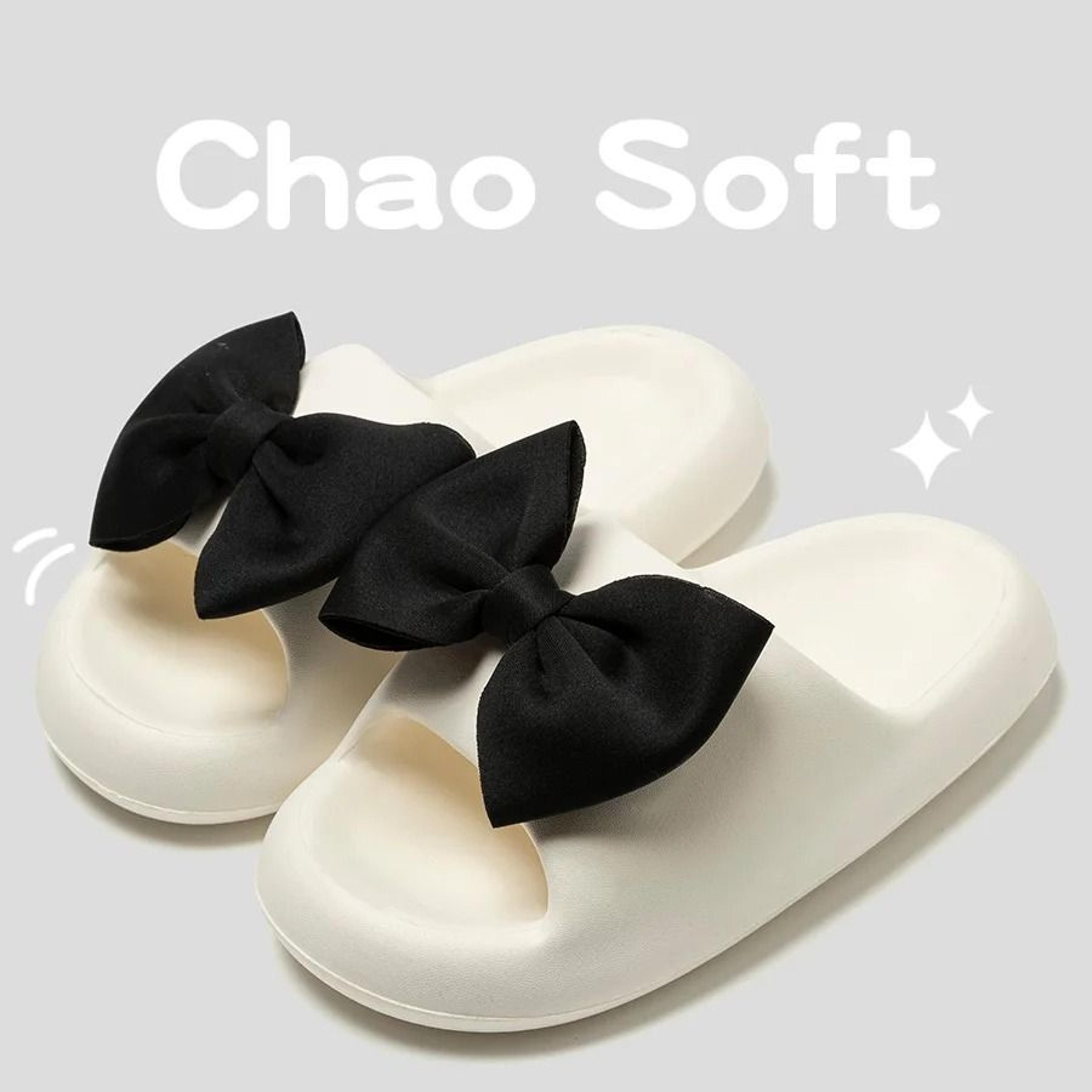 Womens Cute Bow Summer Slides Thick Sole Non Slip Comfort Slippers 2