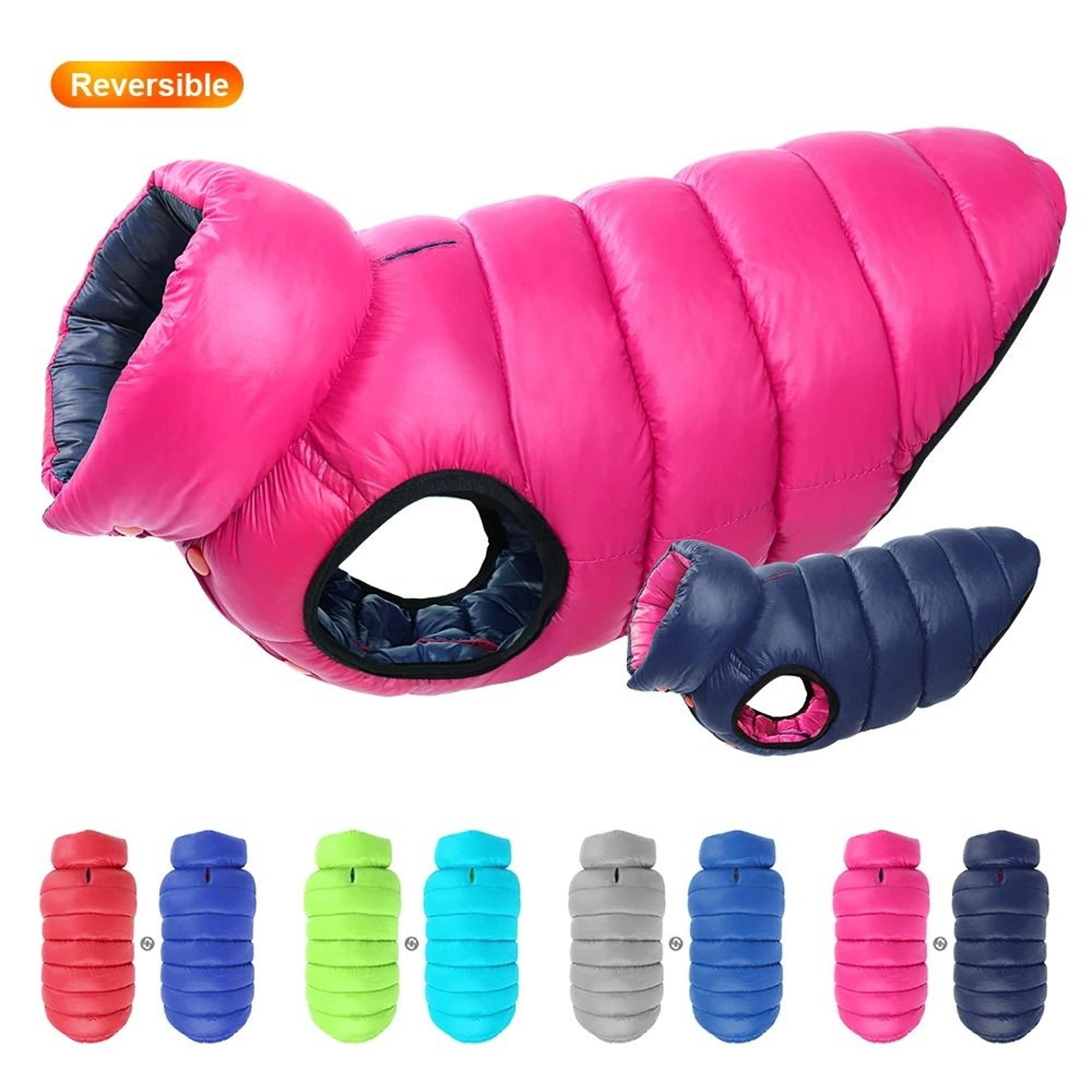 Reversible Waterproof Winter Dog Jacket Thick Warm Pet Coat 0