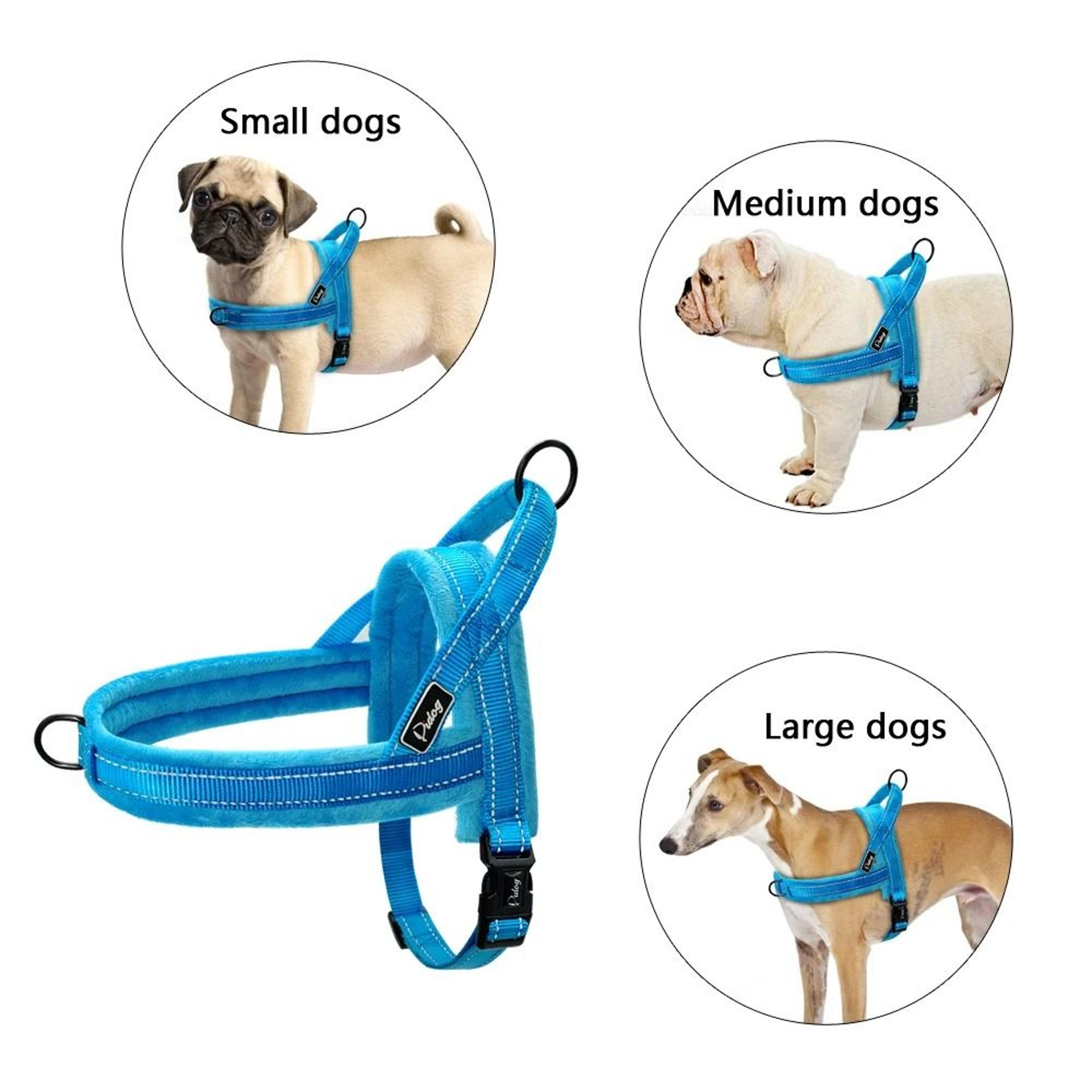 No Pull Reflective Nylon Dog Harness Padded Vest 6