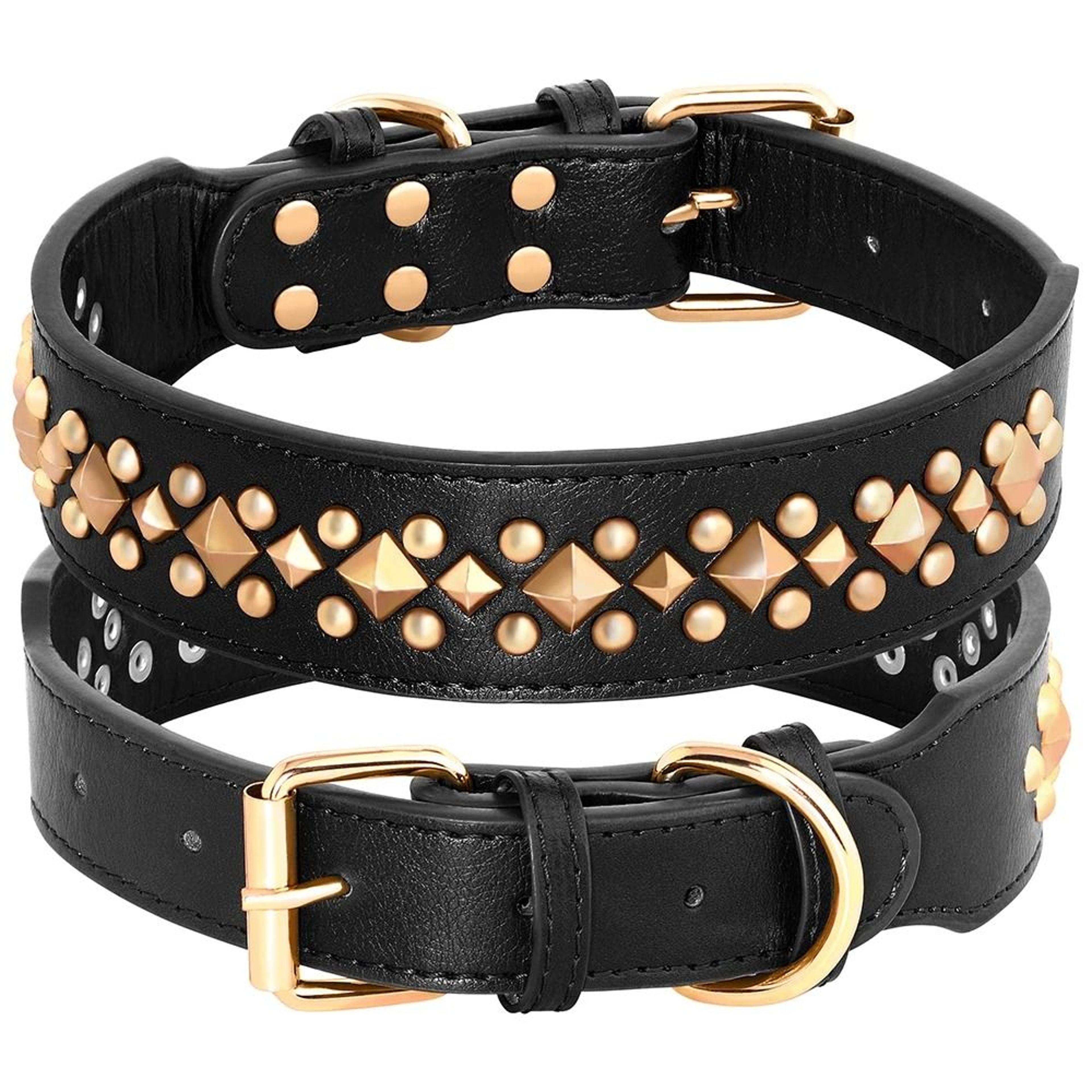 Spiked Leather Dog Collar For Strong And Stylish Dogs 3