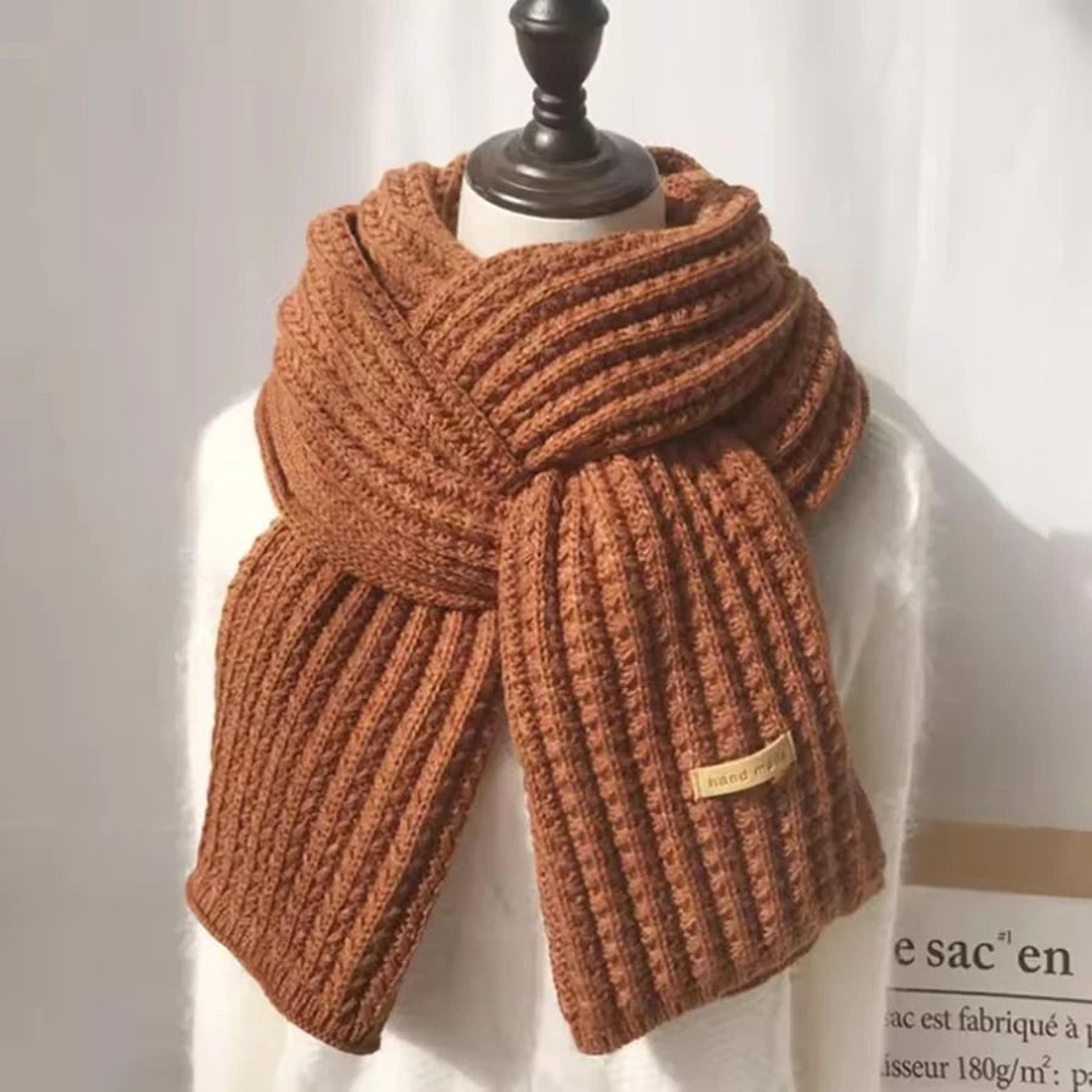 Chunky Cable Knit Winter Scarf Thick Warm Long Wrap For Men And Women 1