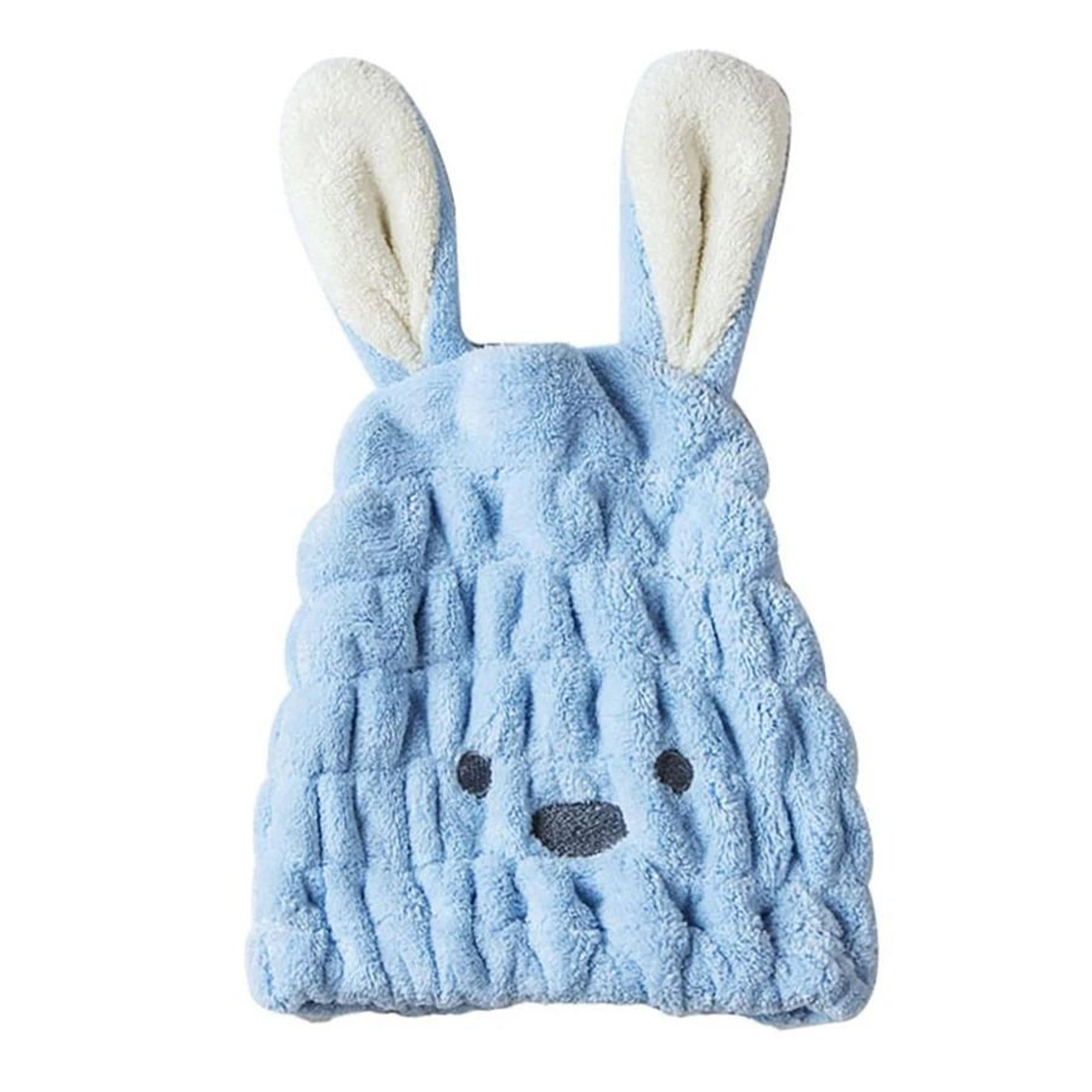 Cute Animal Quick Dry Hair Towel Hat Soft Plush Hair Wrap For Children 2