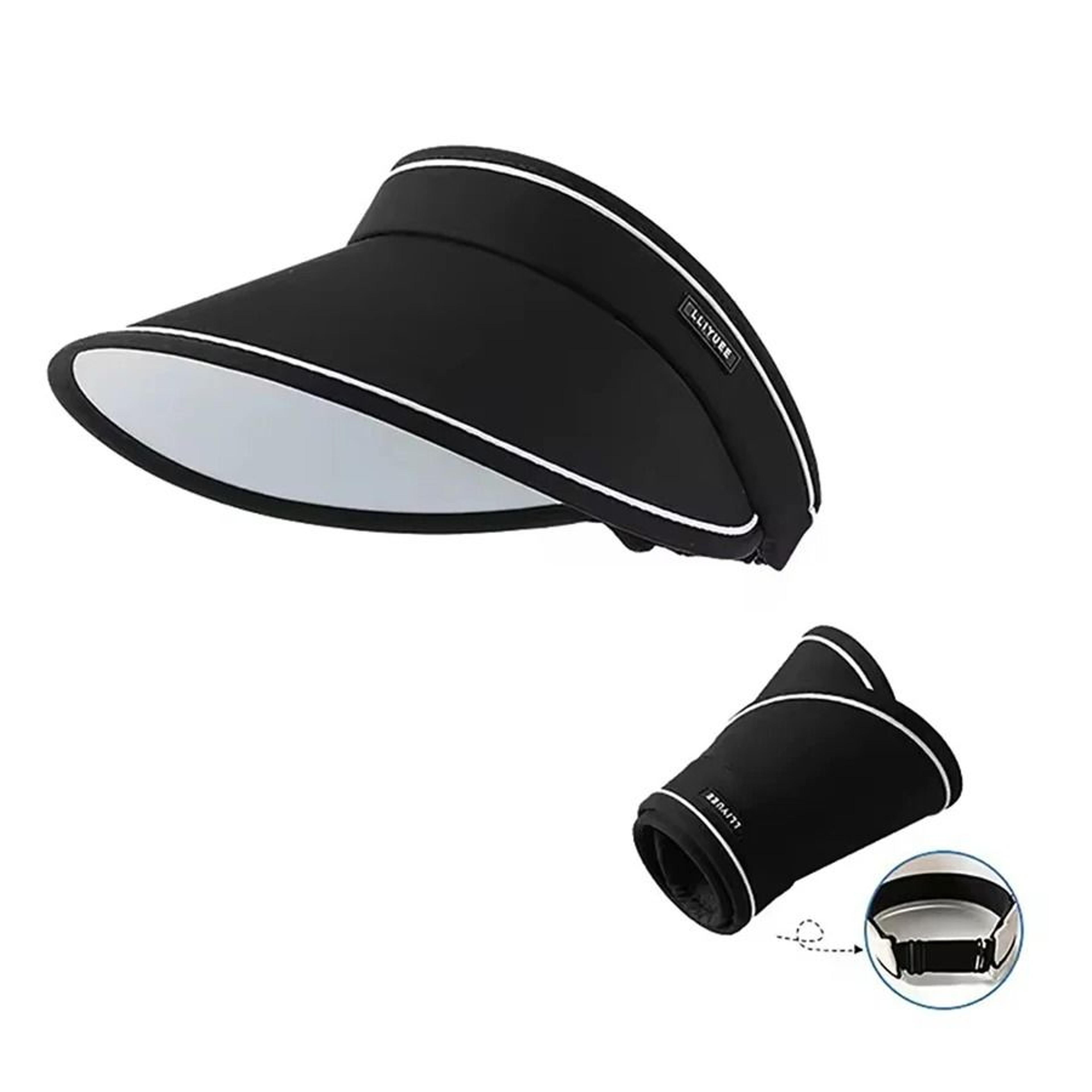 Wide Brim Open Top Sun Visor Hat UV Protection Summer Beach Hat For Women 5