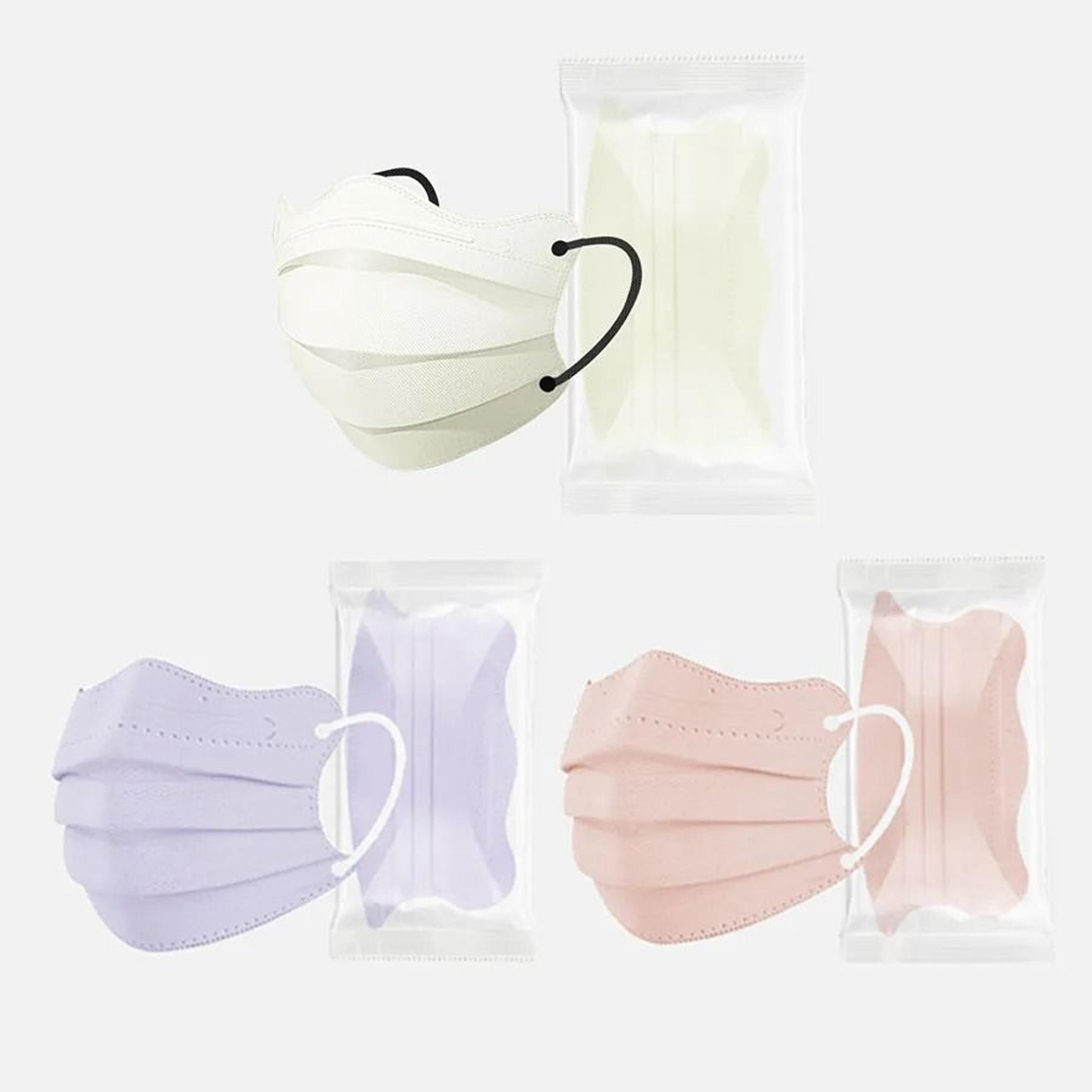 Butterfly Shaped Disposable Face Masks Pink 3 Layer Protective Masks For Women 9