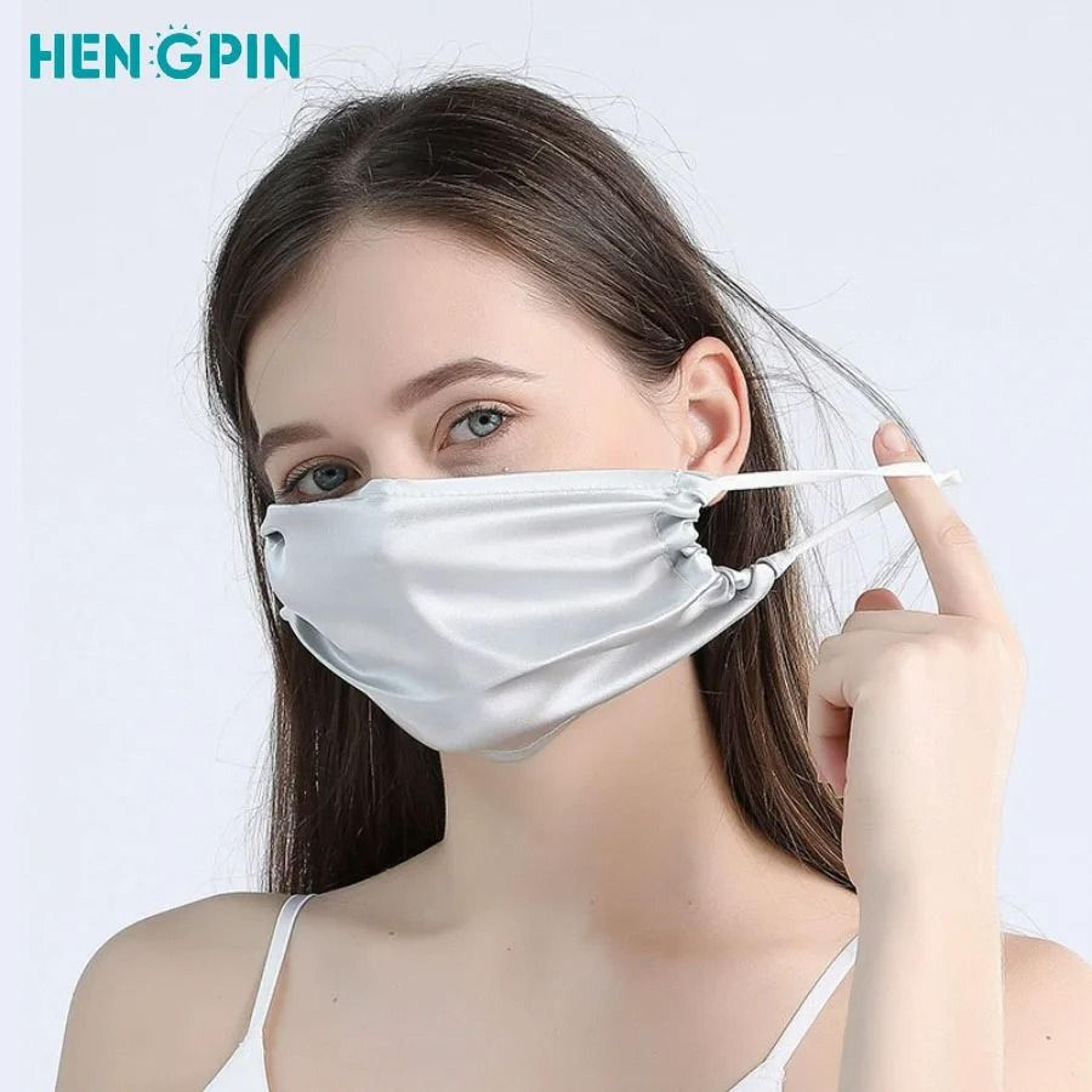 Mulberry Silk Reusable Face Mask Breathable Lightweight Washable Mask For Men And Women 0