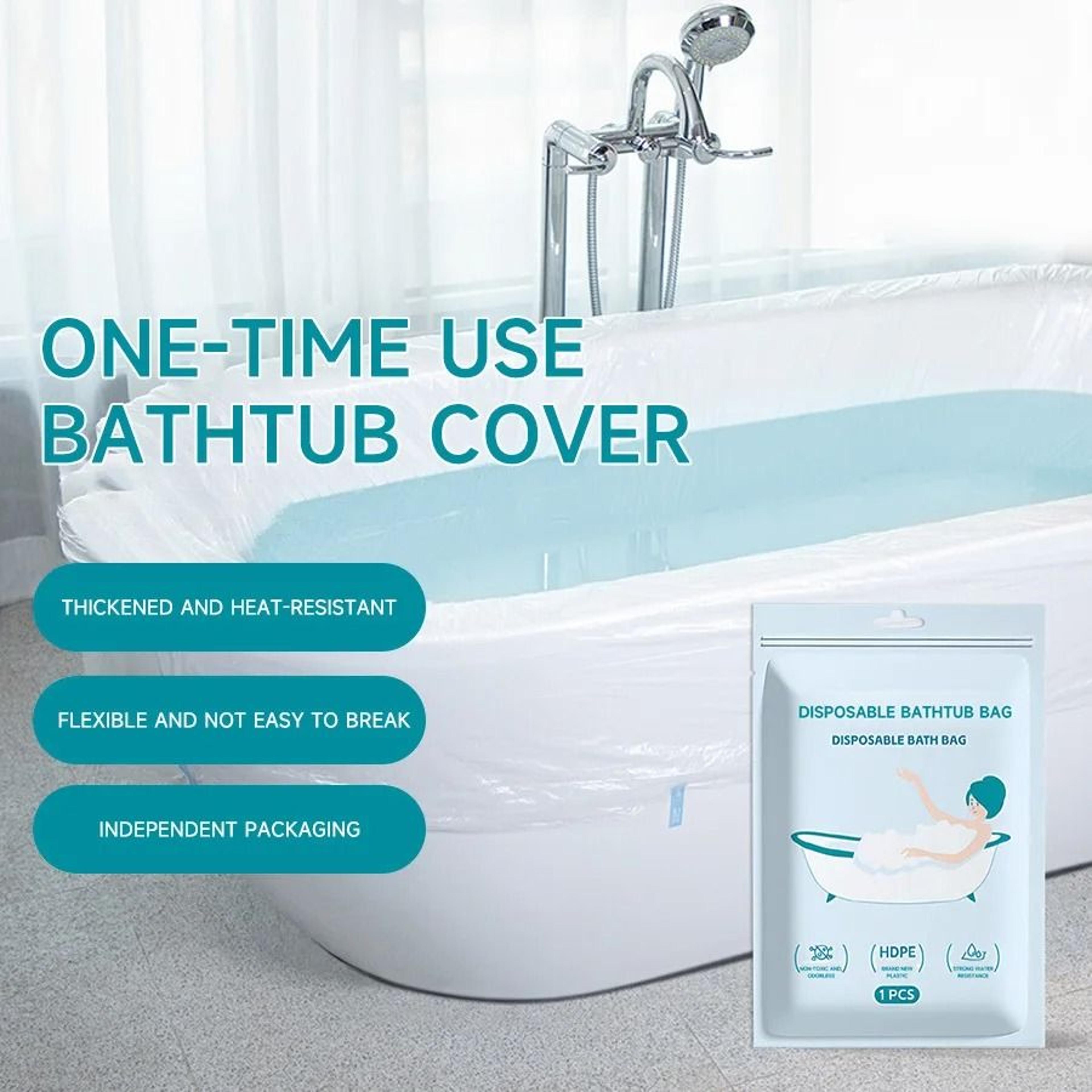 Disposable Bathtub Cover Liner Large Plastic Bath Protector 8