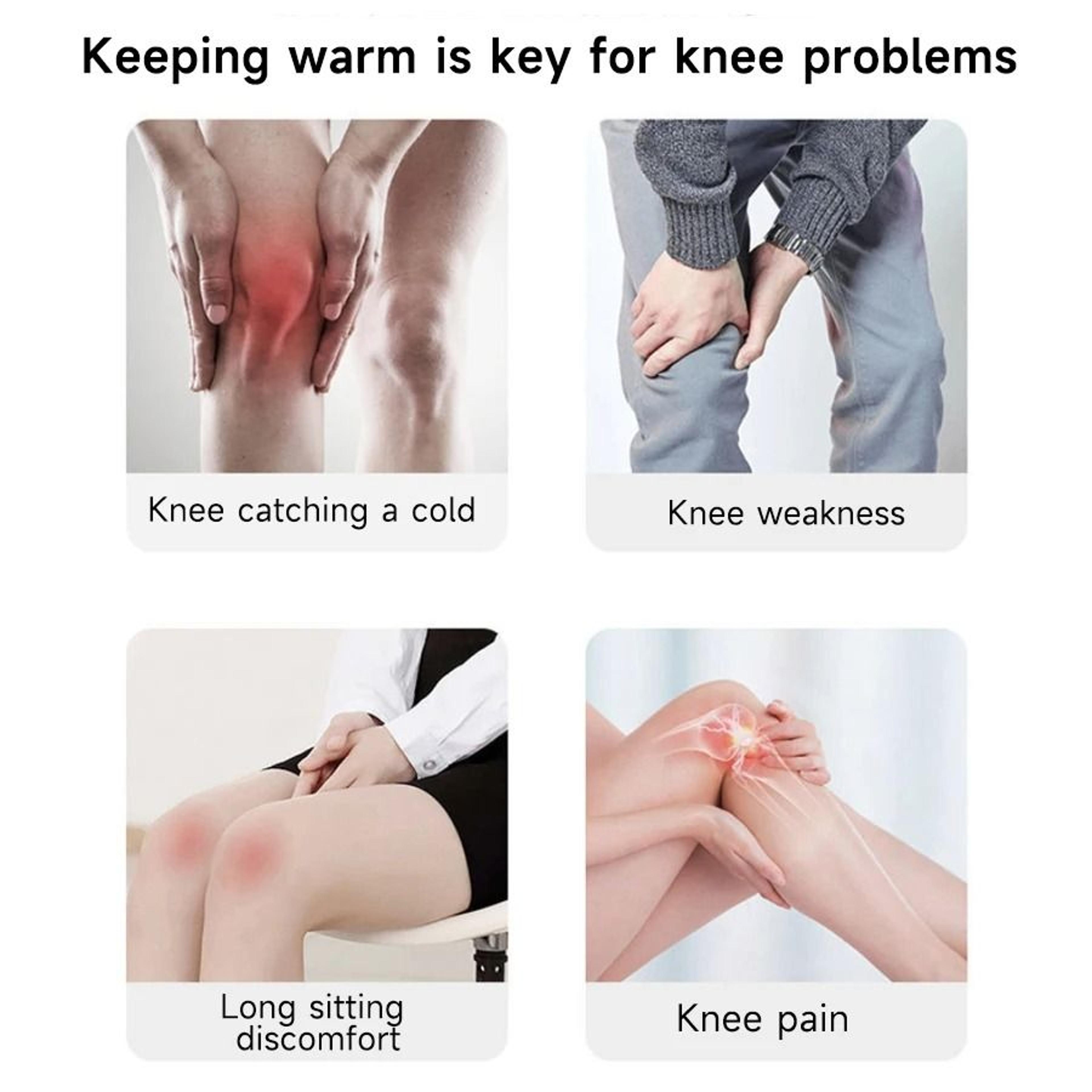 Winter Wool Warm Knee Brace Pads Elastic Knee Warmers For Men And Women 5