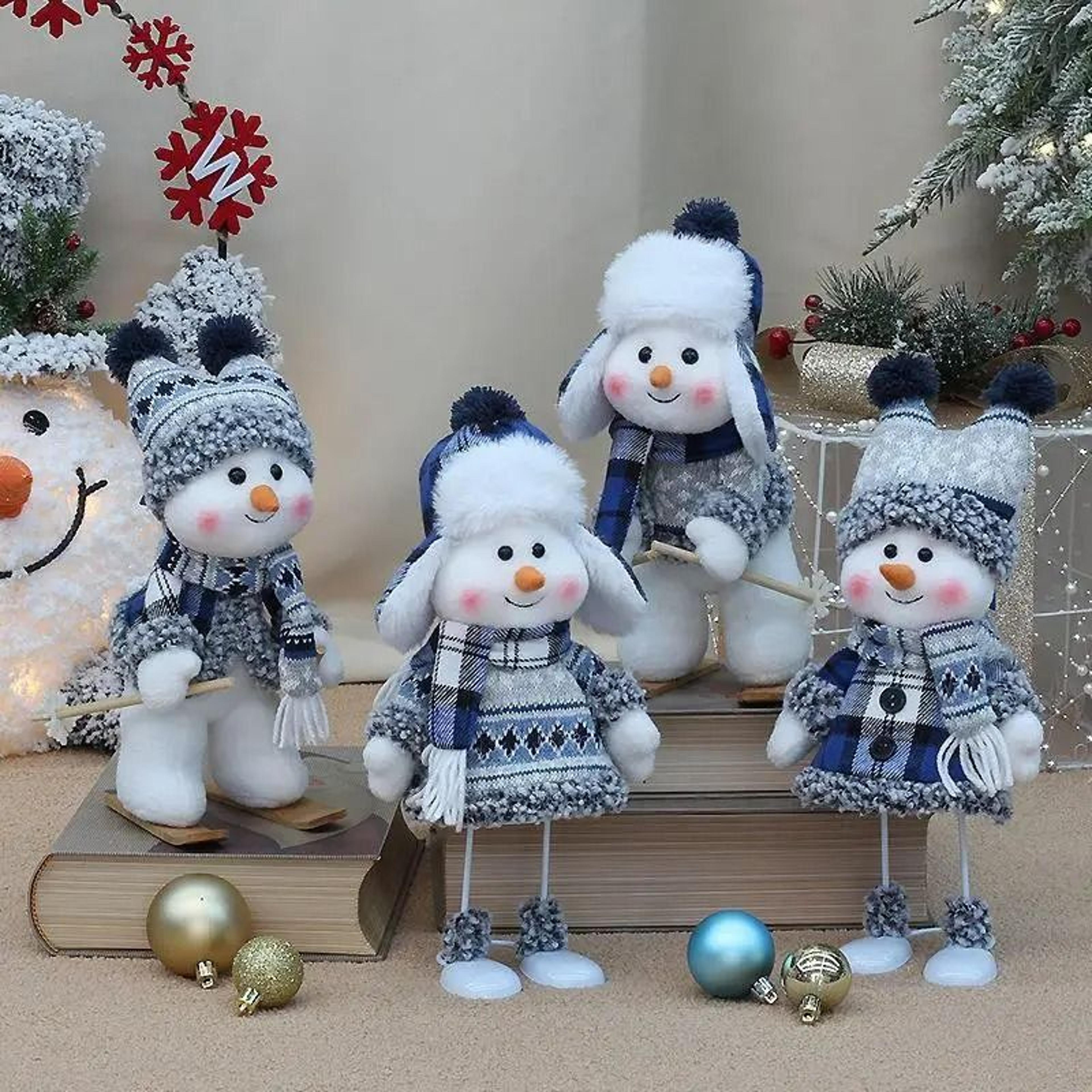Cute Plush Snowman Toy Holiday Plush Decoration Winter Gift Doll 0