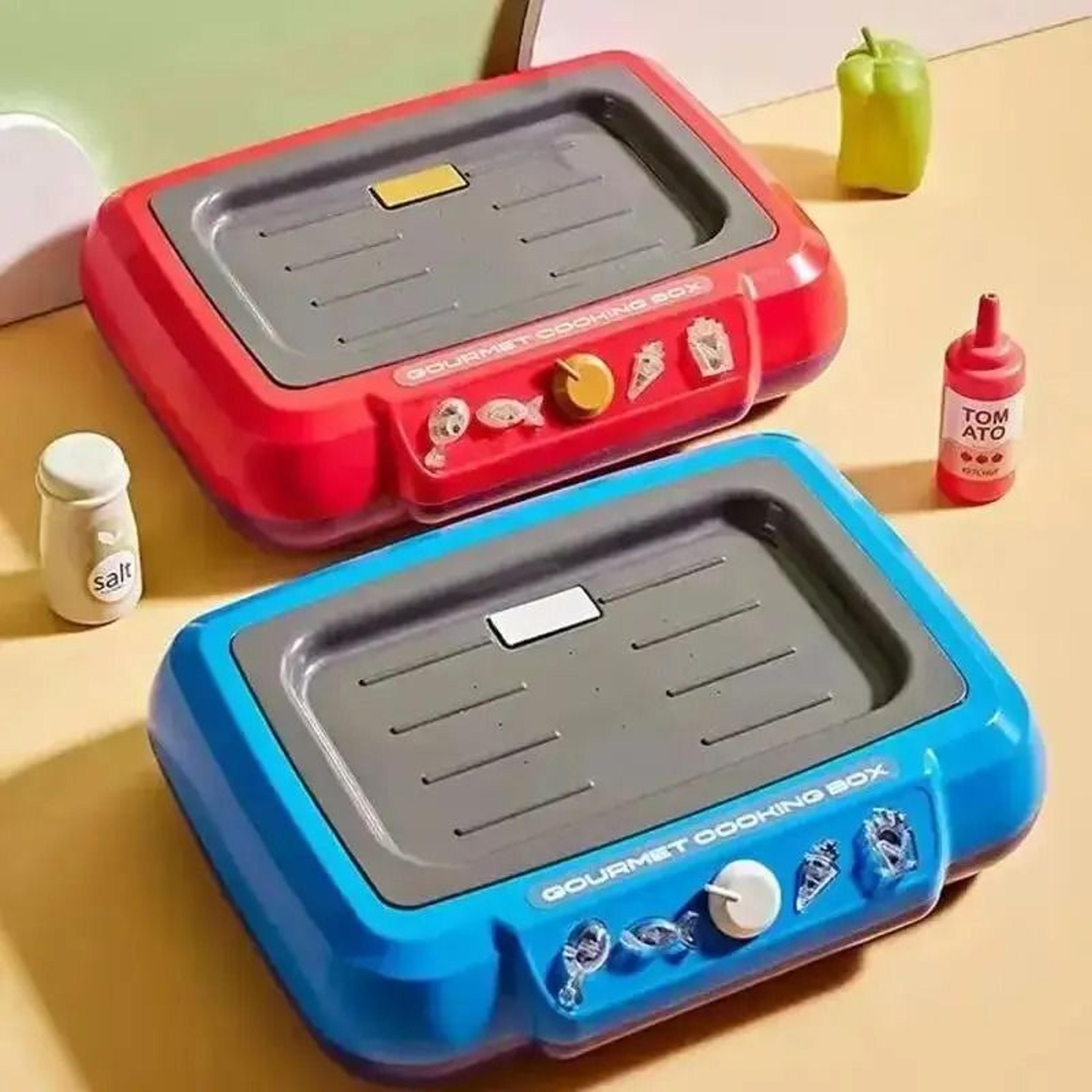 DIY Kids Kitchen Playset Pretend Cooking Toy With 20 Piece Food Set 4