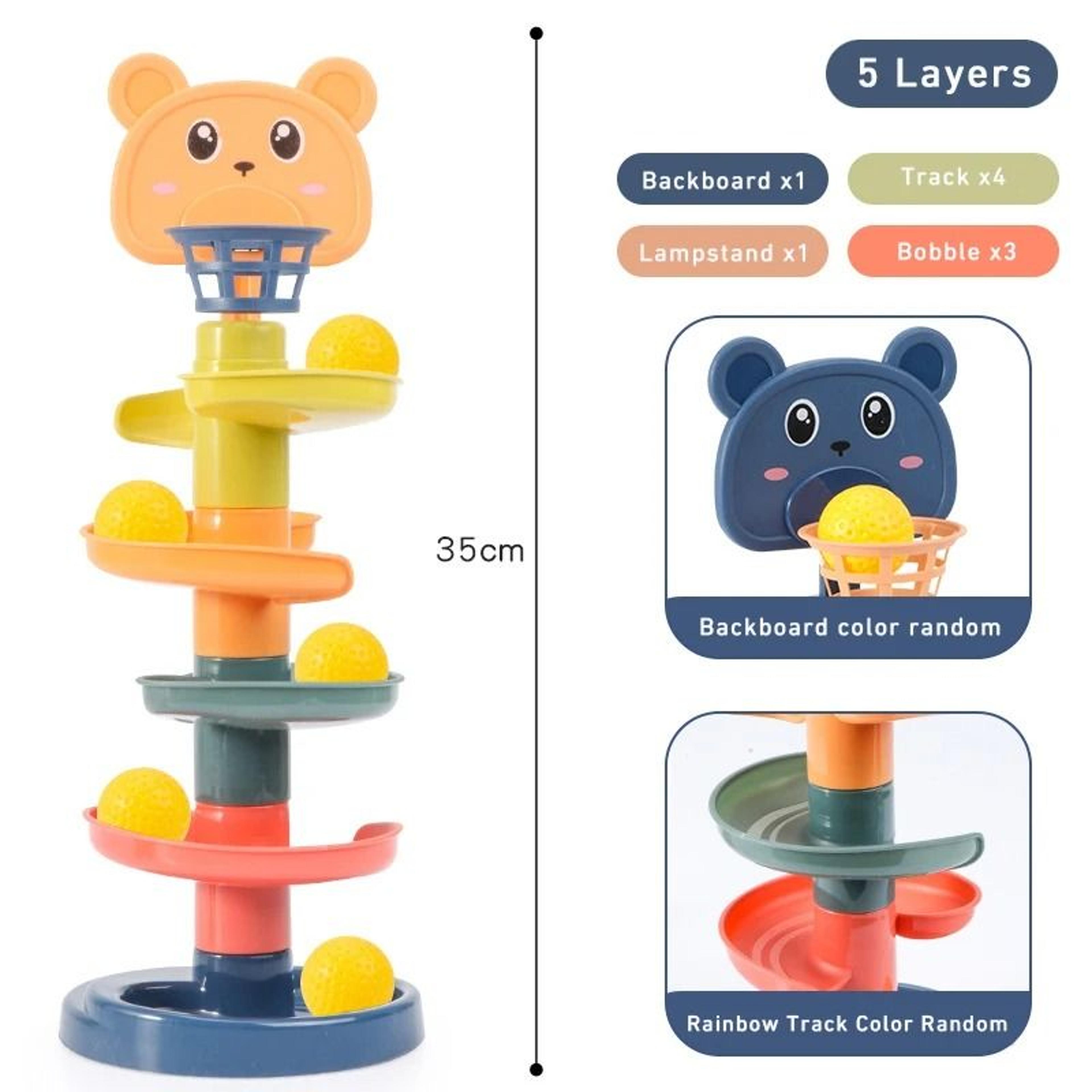 Montessori Rolling Ball Track Sensory Toy For Babies And Toddlers 2