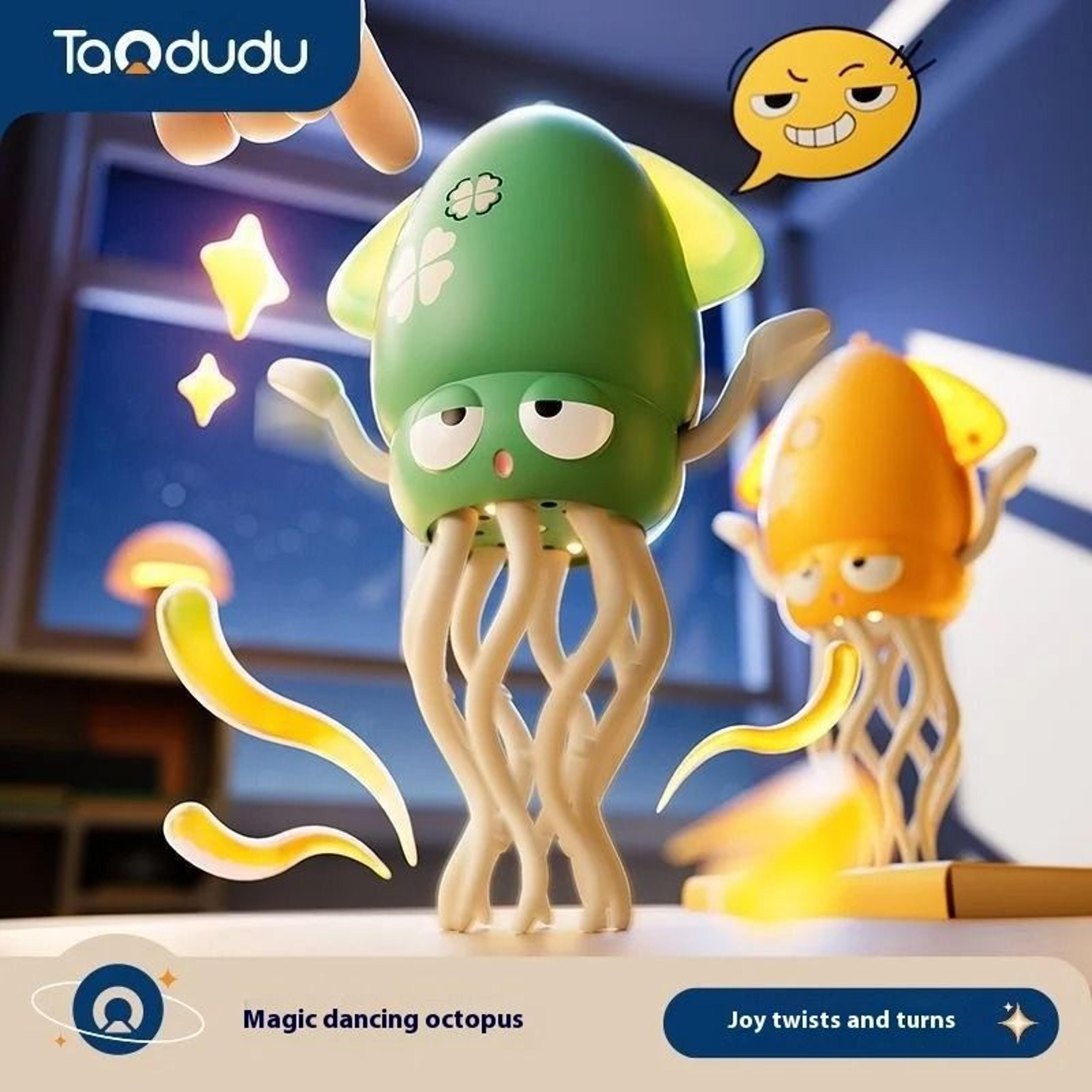 Kids Electric Octopus Toy Interactive Sound Light Rechargeable Crawling Toy 7