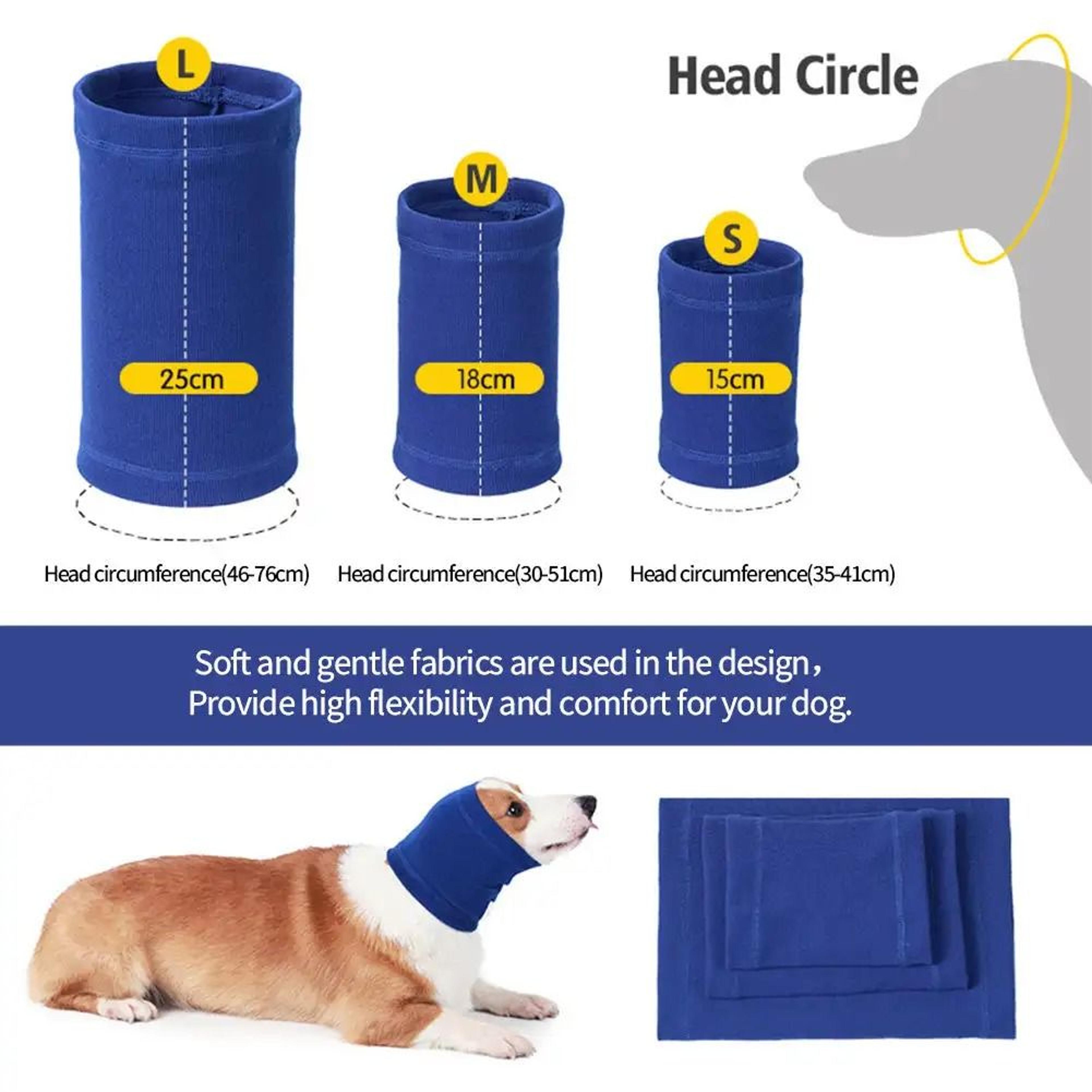 Dog Noise Canceling Scarf Anxiety Relief Ear Cover Grooming Head Wrap 3