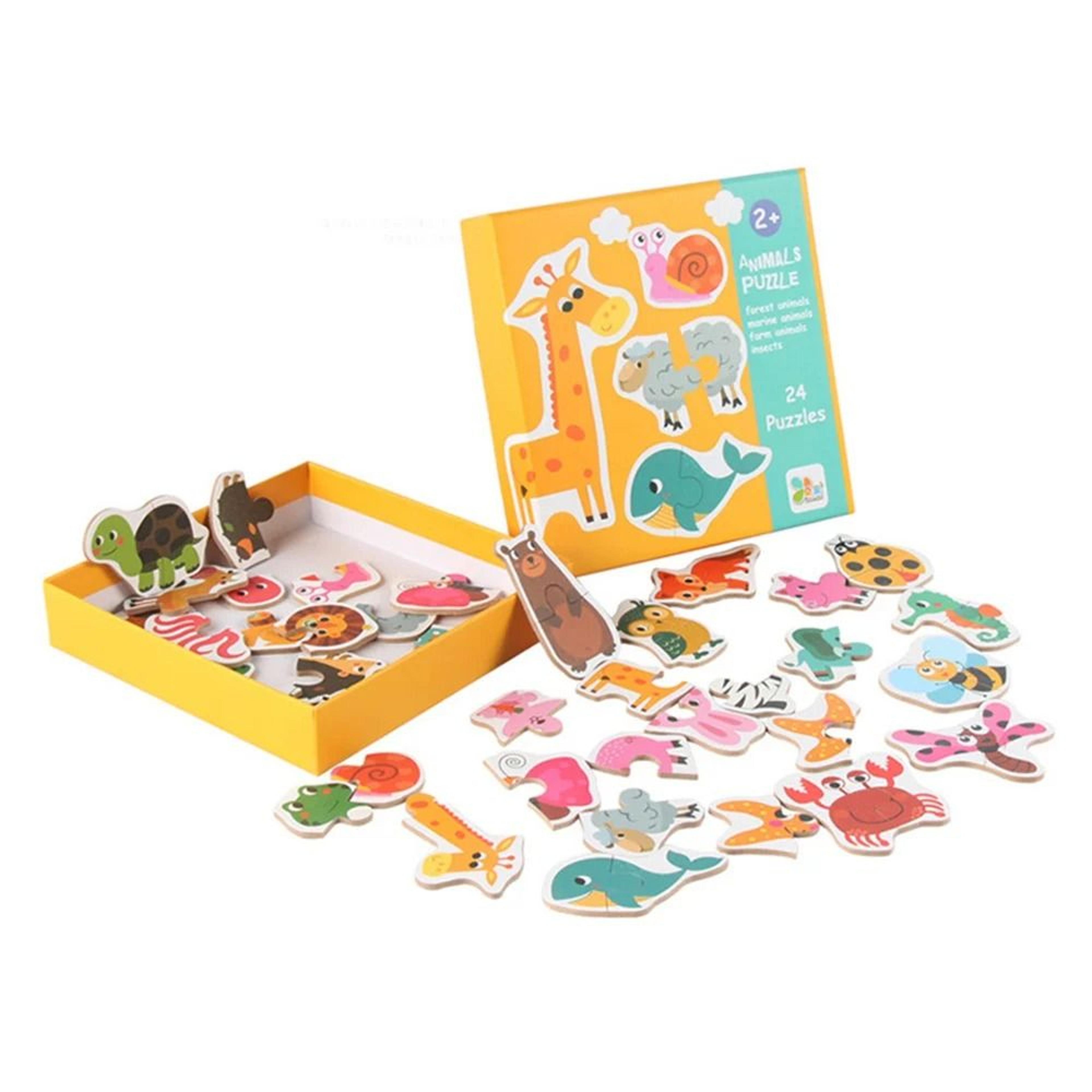 Kids Wooden Jigsaw Puzzle Matching Game Early Learning Educational Toy 8