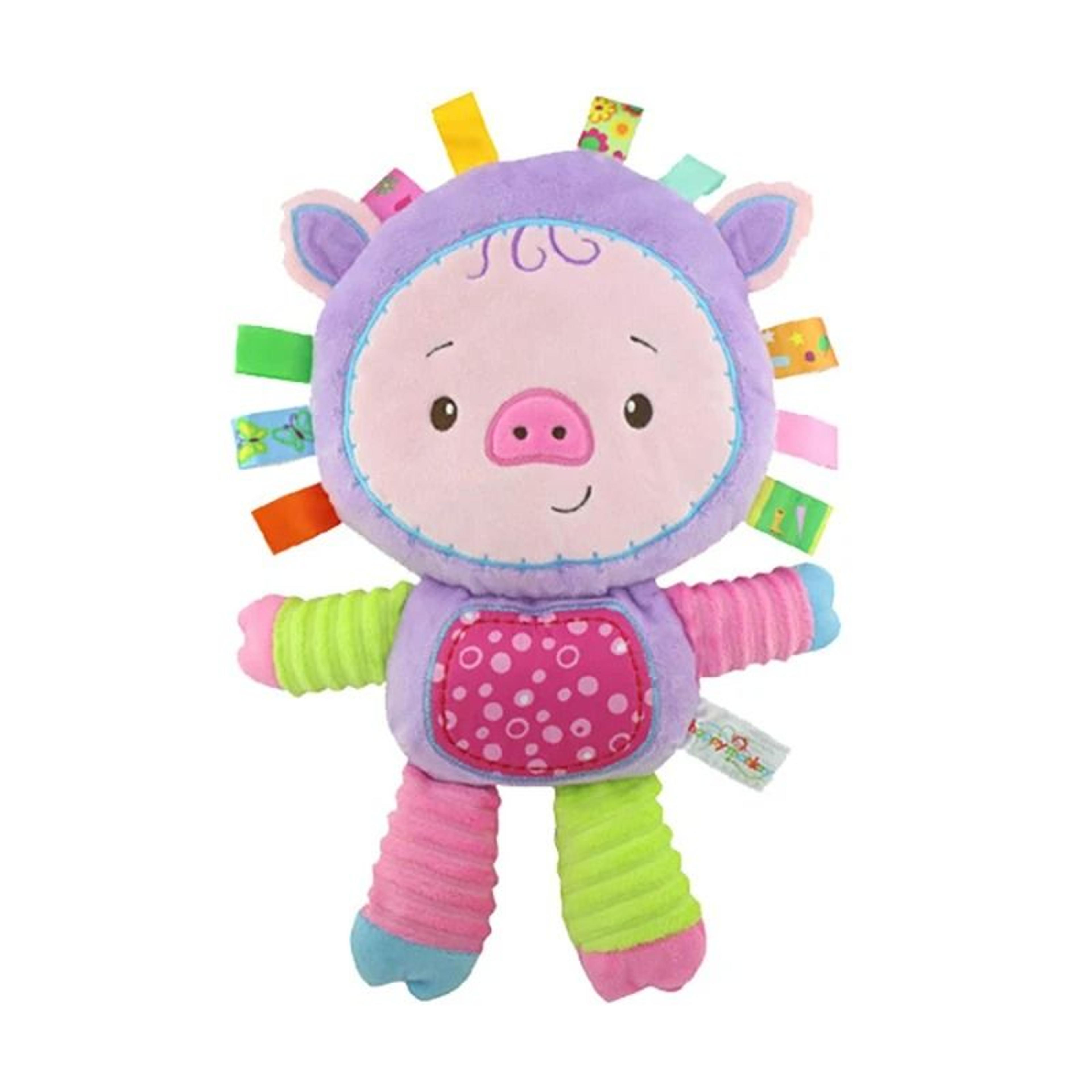 Baby Elephant Lovey Plush Sensory Toy With Rattle And Bell 4