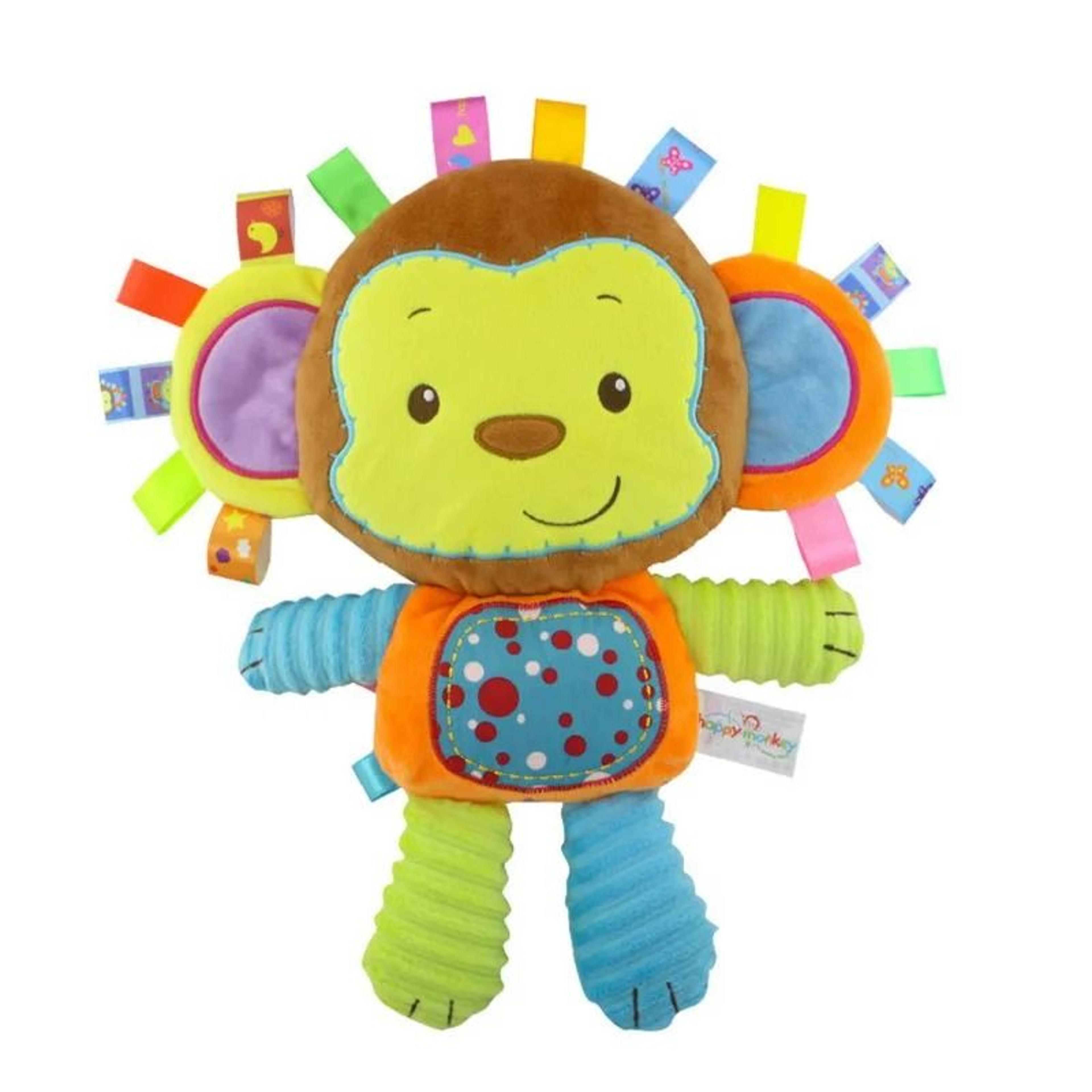Baby Elephant Lovey Plush Sensory Toy With Rattle And Bell 3
